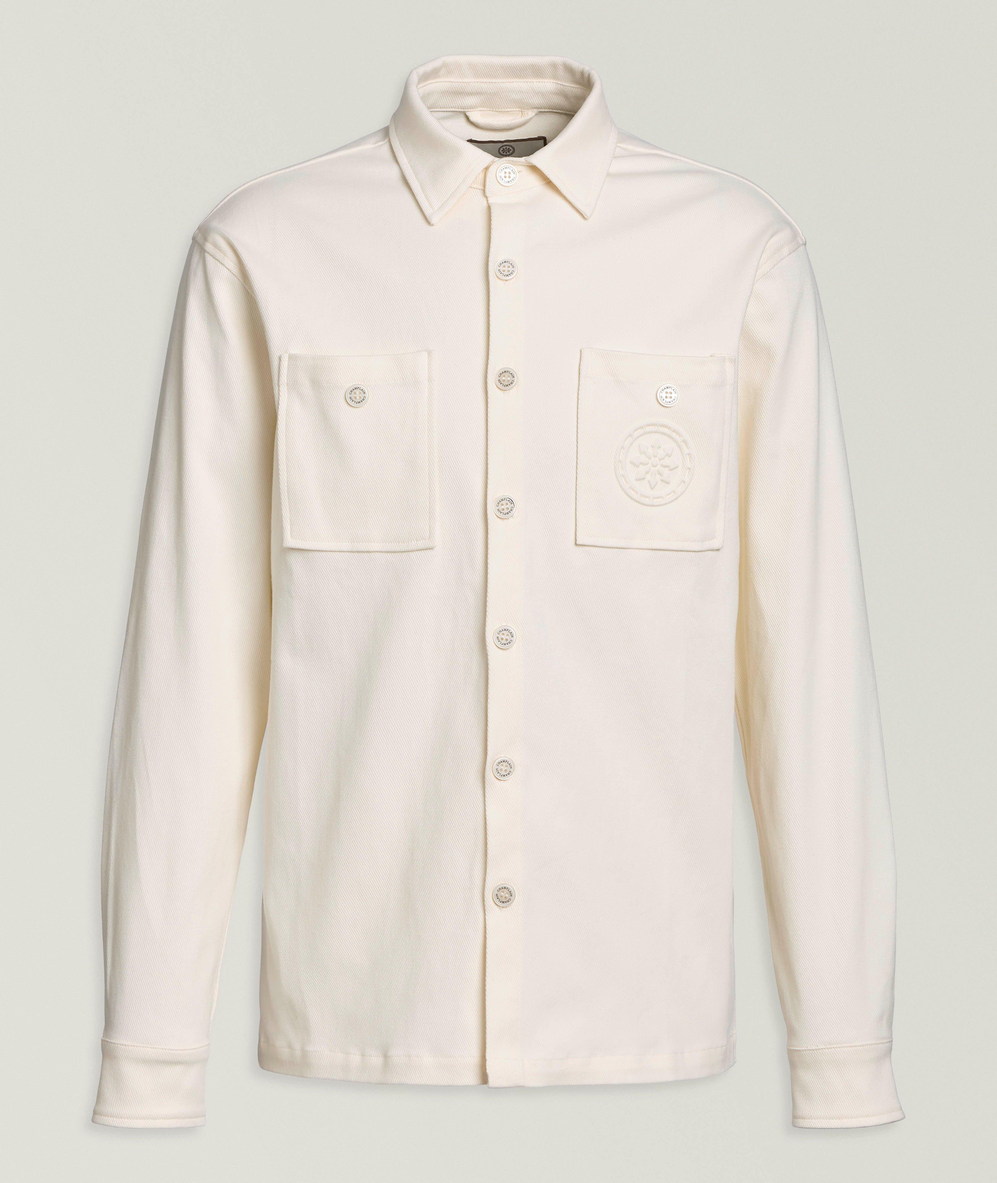 Stretch-Cotton Twill Pocket Overshirt image 0