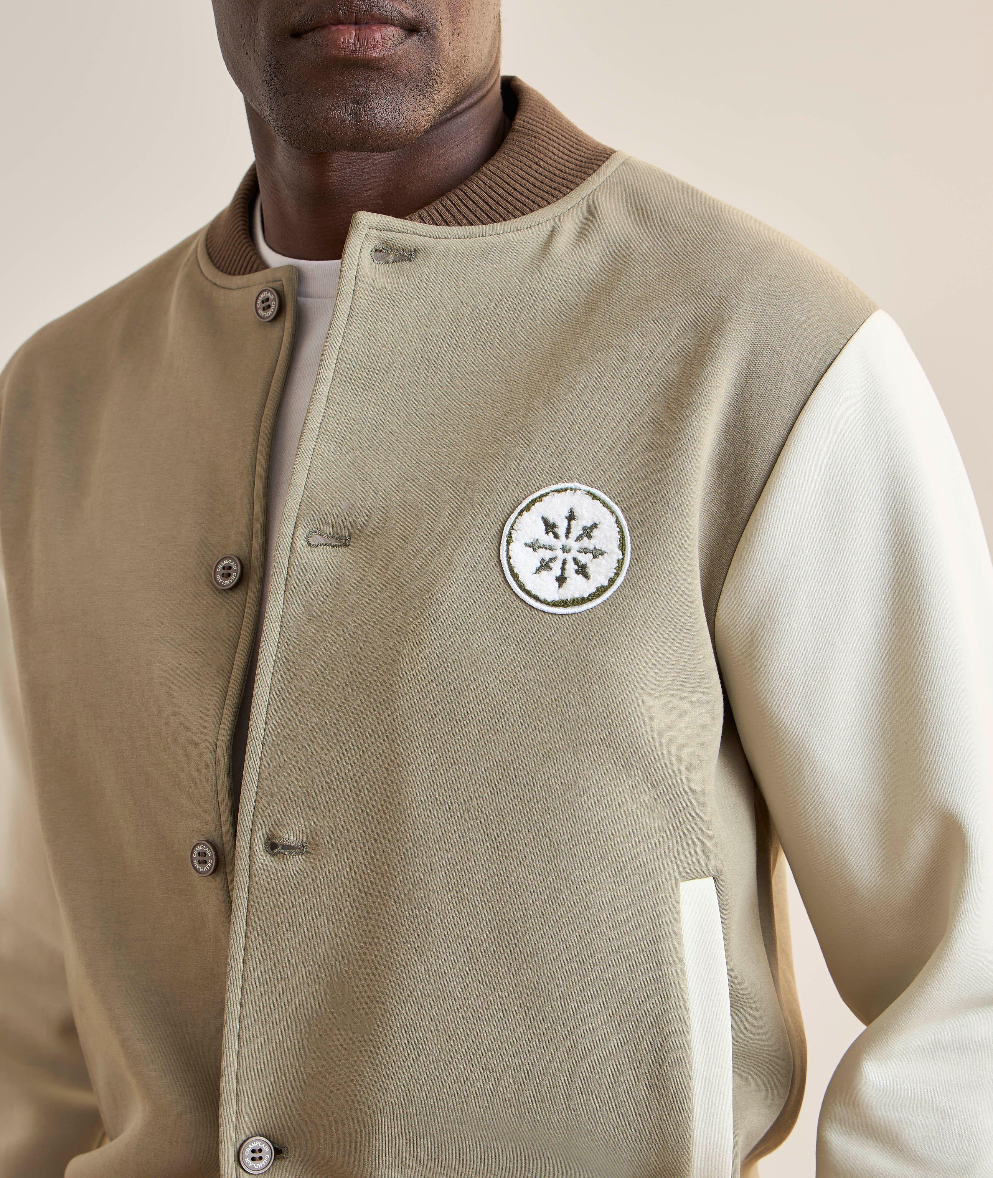 Stretch Knit Varsity Jacket image 3