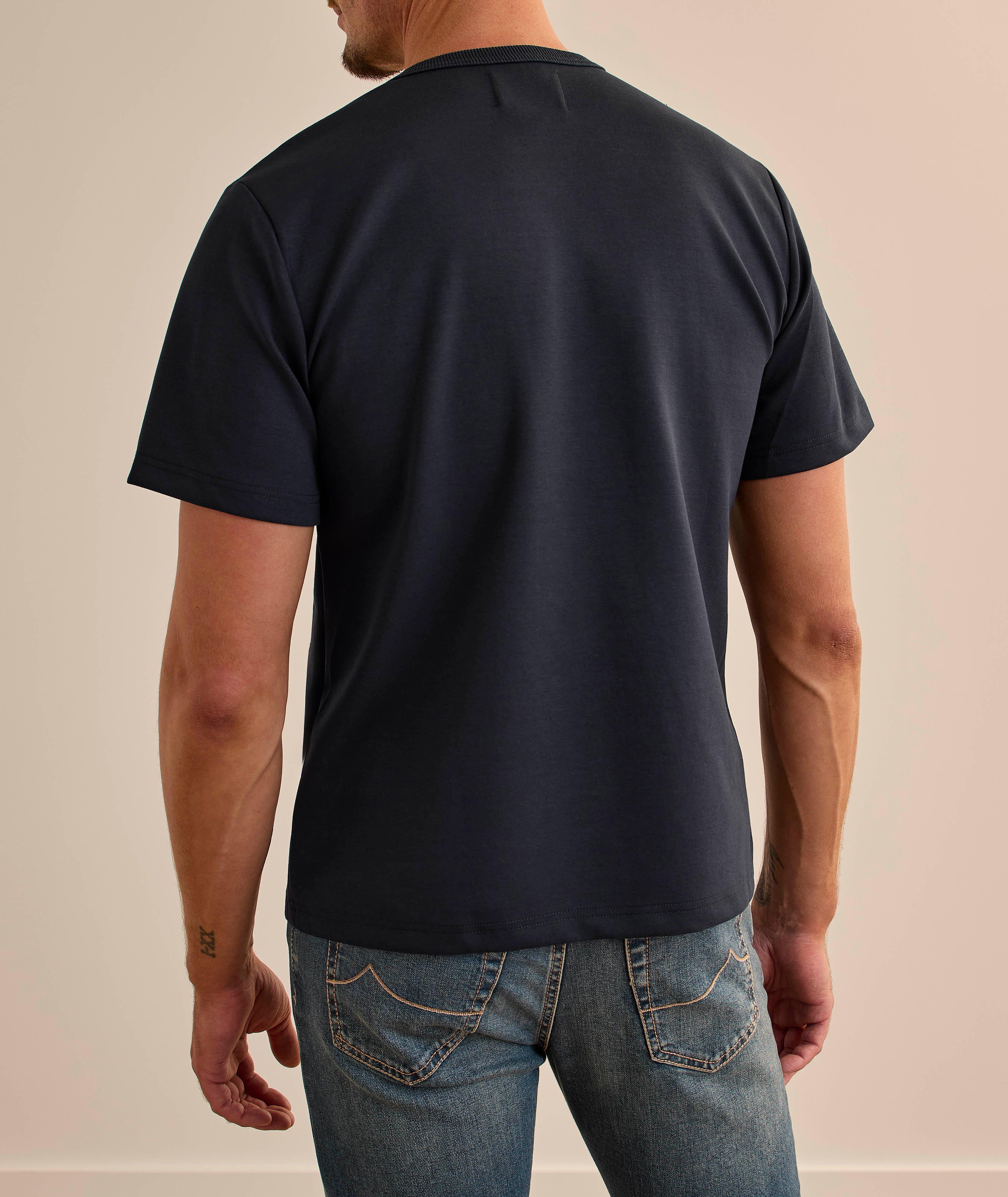 Cotton-Blend Button Pocket T-Shirt image 1