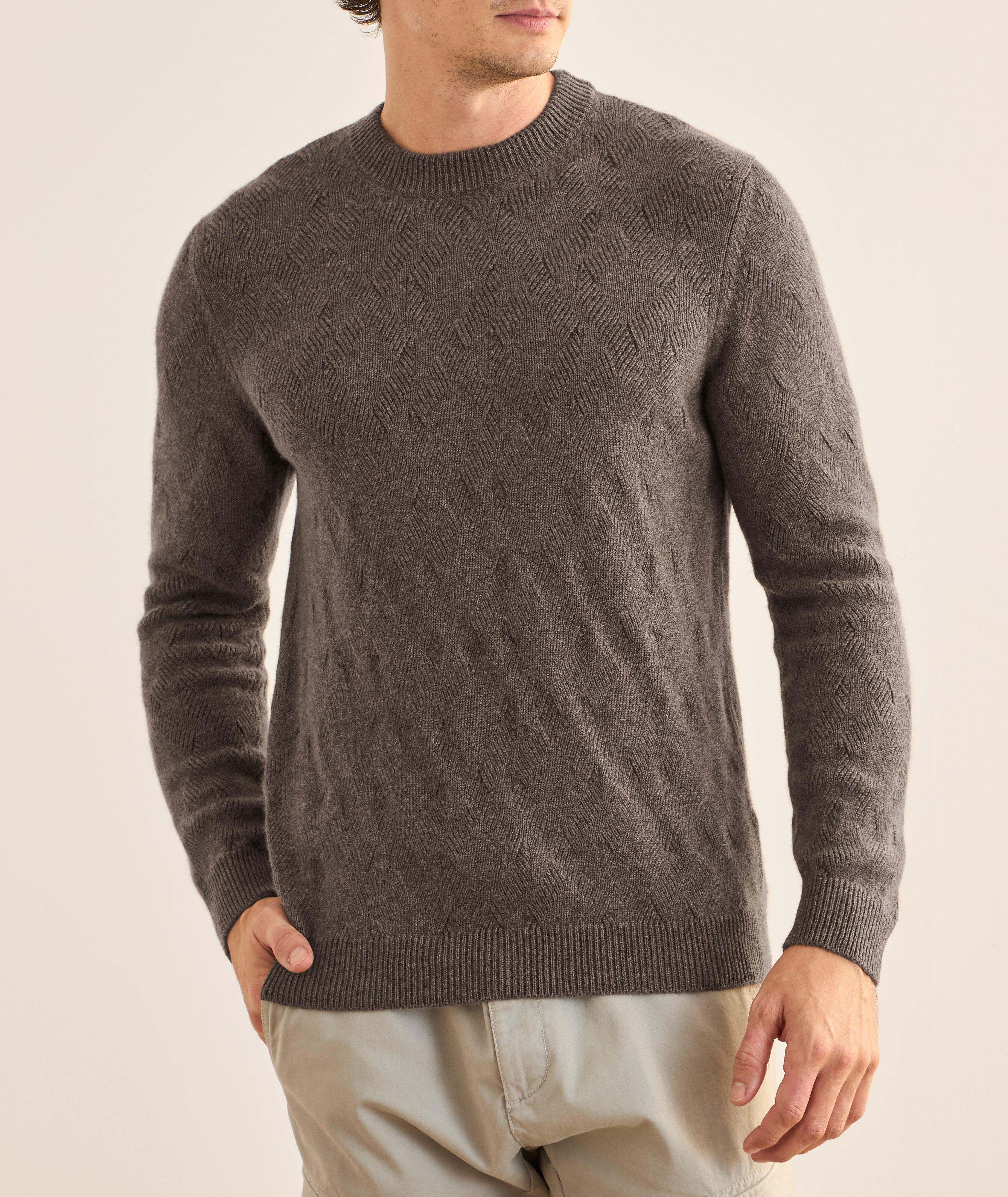 Cashmere Cable Knit Crewneck Sweater image 1