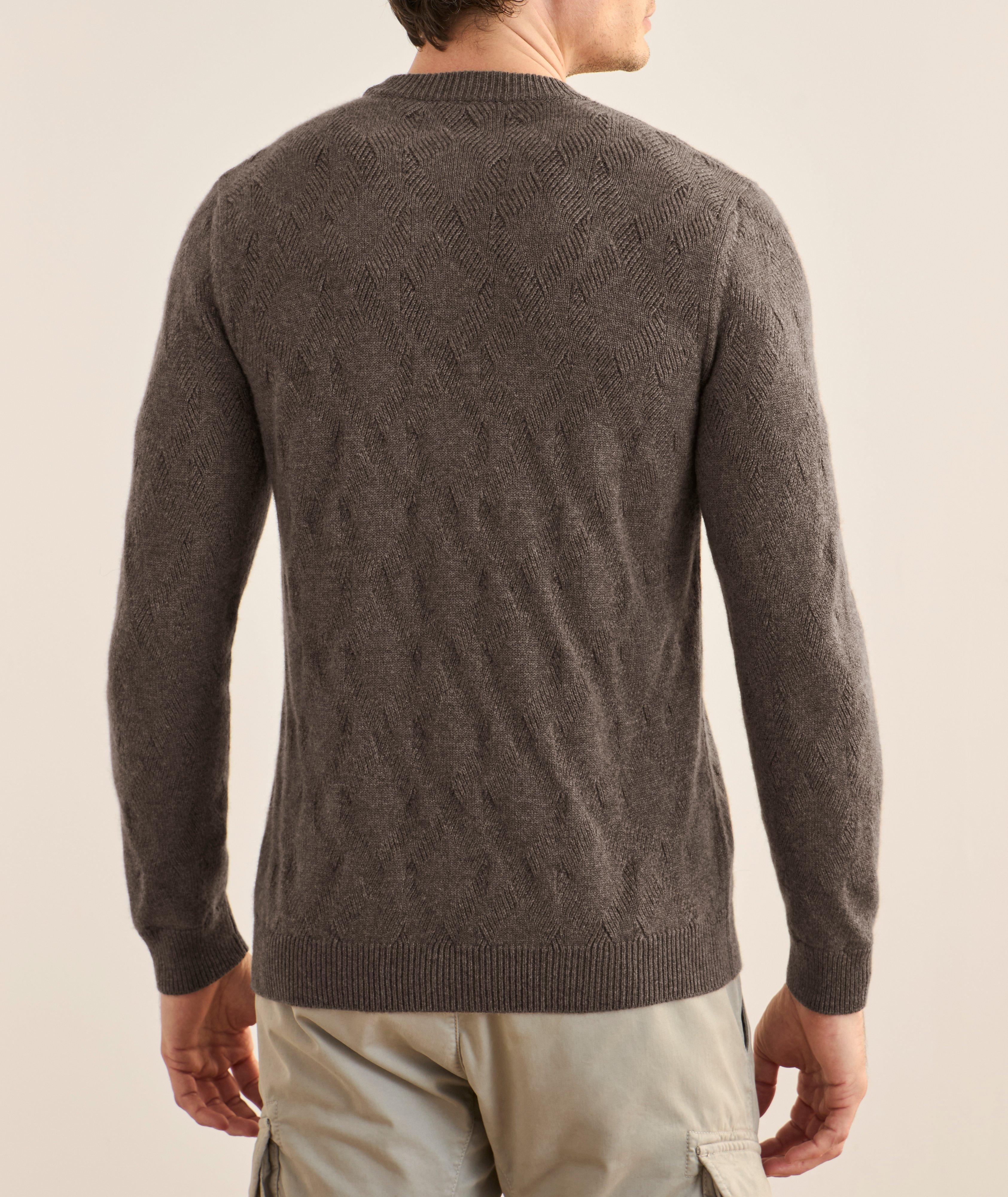 Cashmere Cable Knit Crewneck Sweater image 2