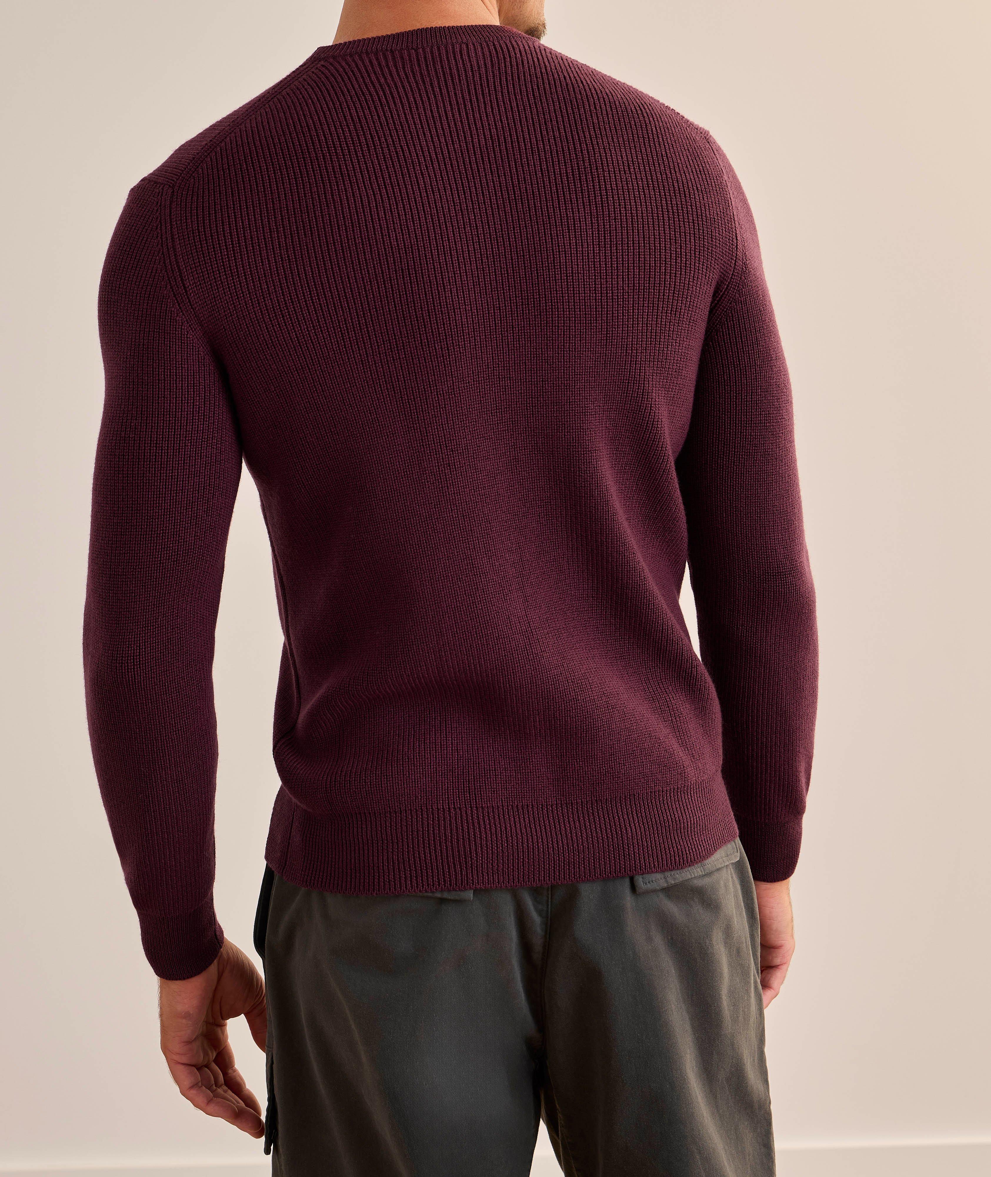 Extrafine Merino Wool Ribbed Crewneck Sweater image 2