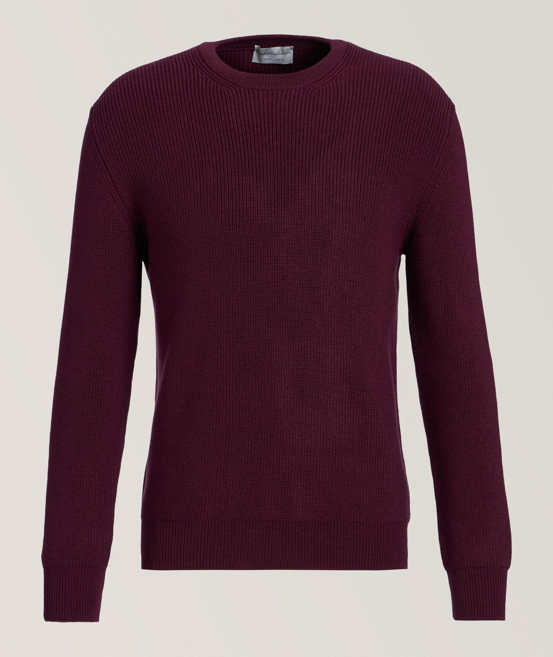 Extrafine Merino Wool Ribbed Crewneck Sweater image 0