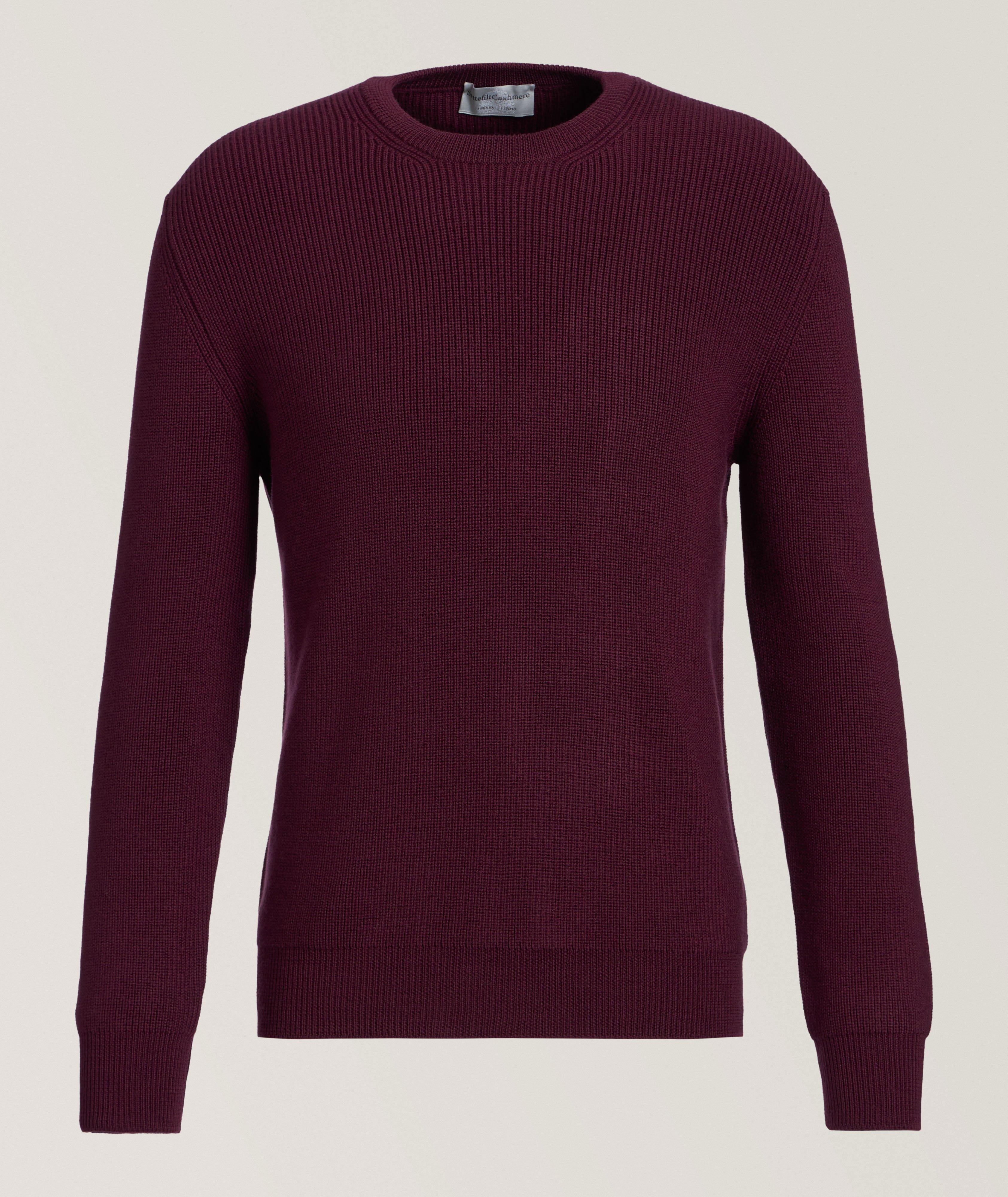 Extrafine Merino Wool Ribbed Crewneck Sweater image 0
