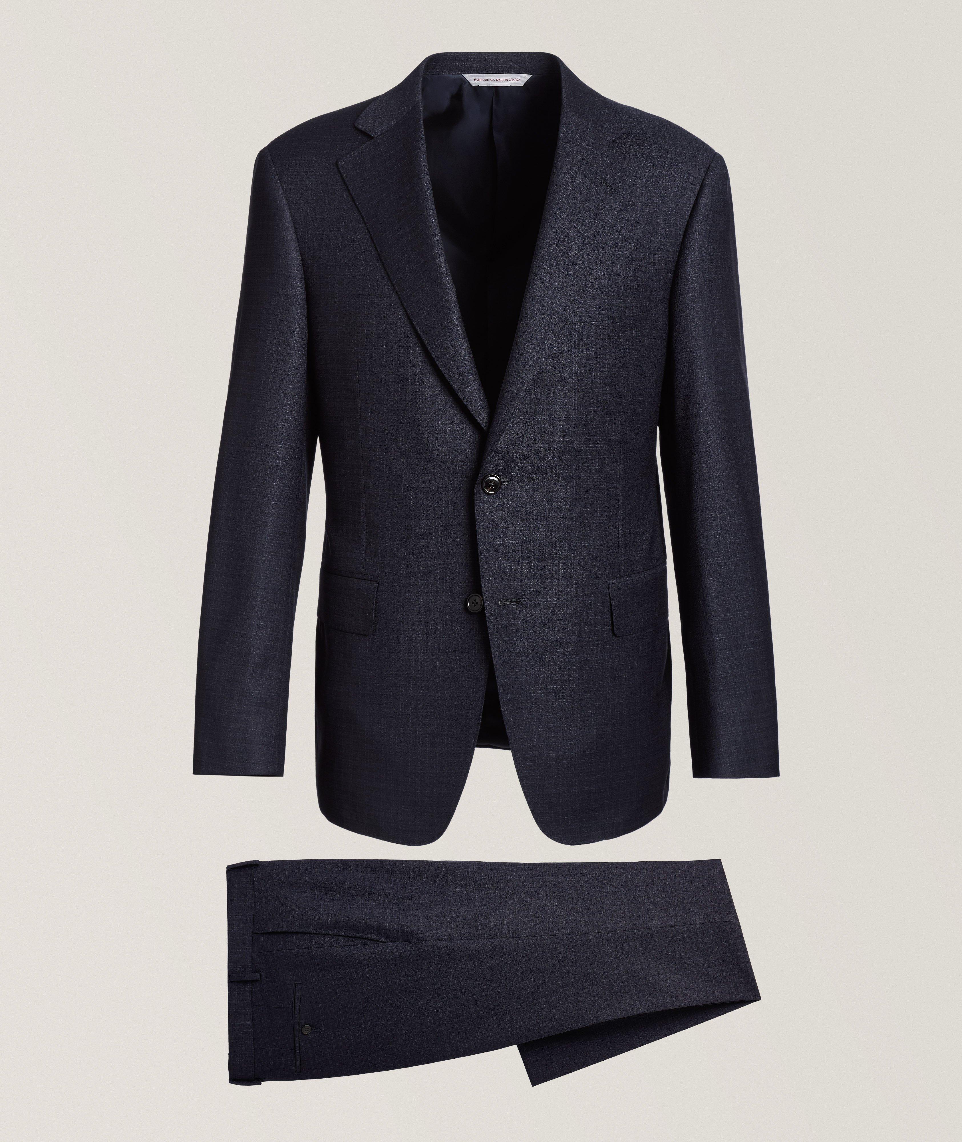 Madison Textured Check Stretch-Wool Suit  image 0