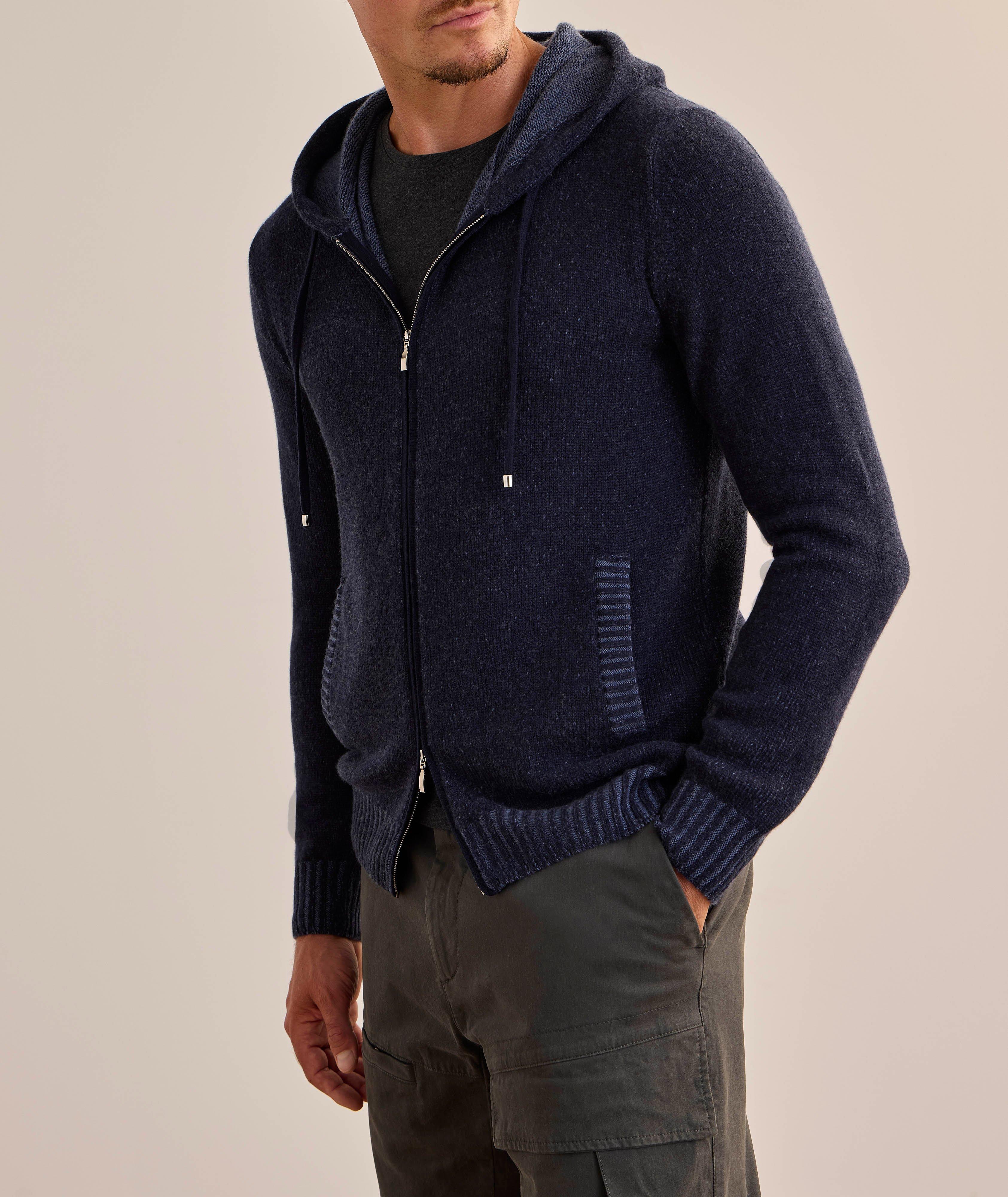 Double Face Full-Zip Hooded Sweater  image 1