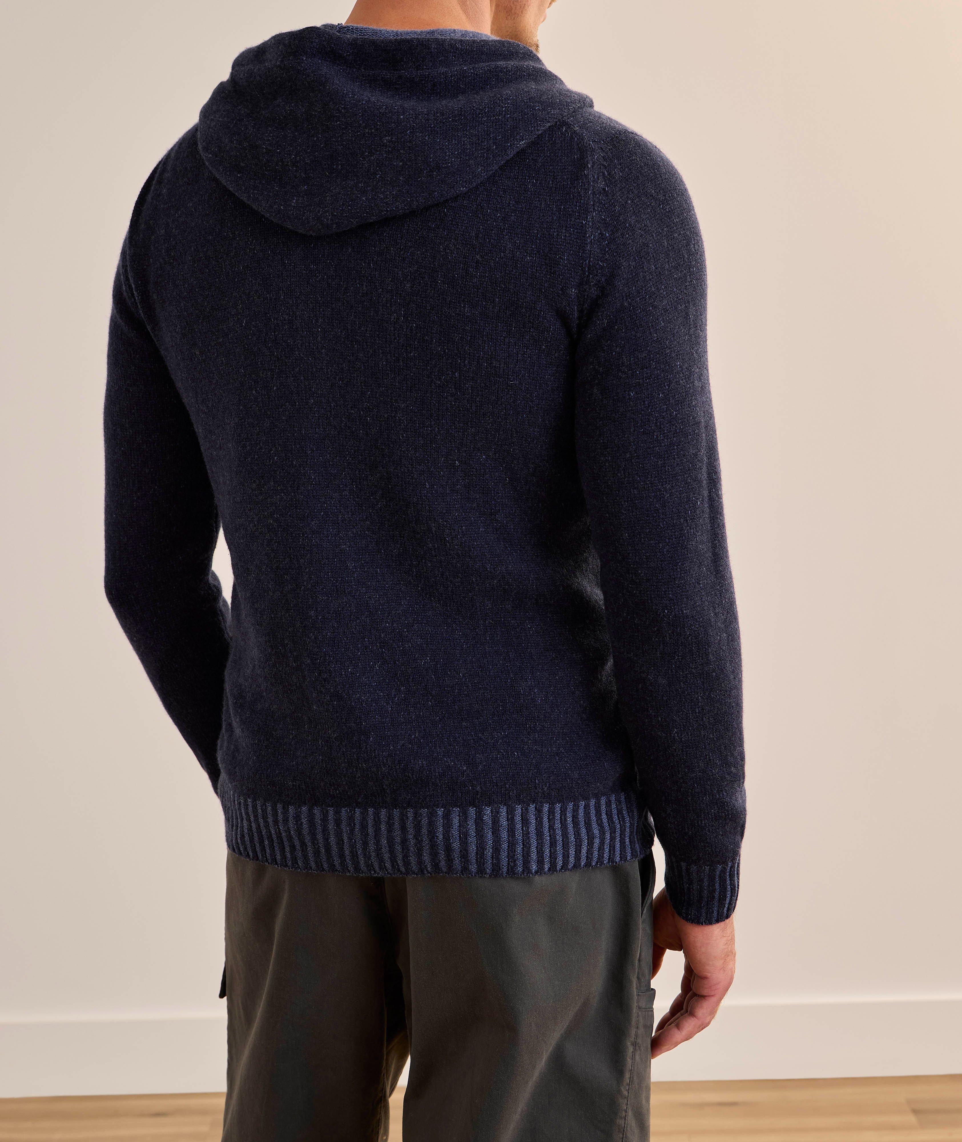 Double Face Full-Zip Hooded Sweater  image 2