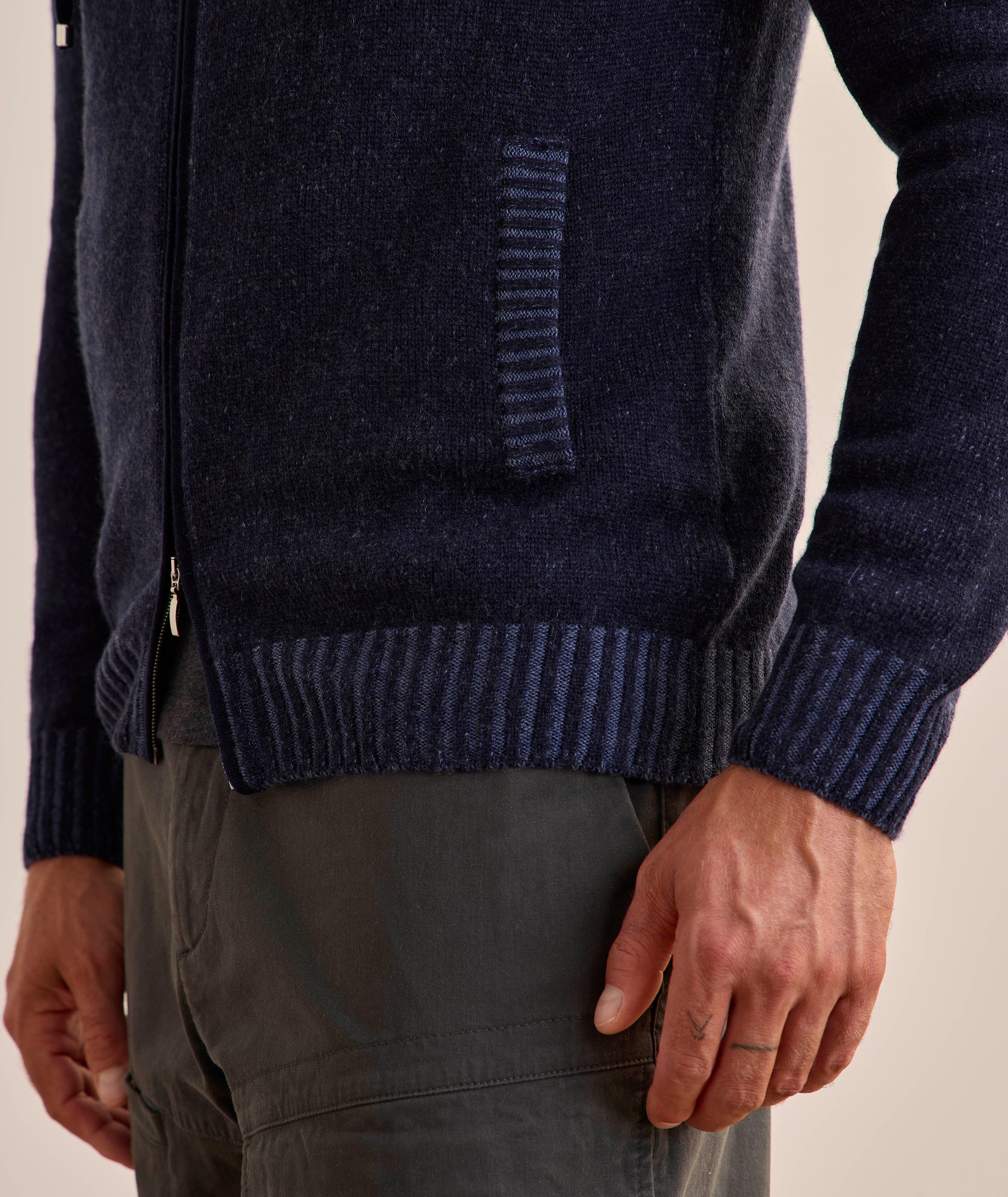 Double Face Full-Zip Hooded Sweater  image 4