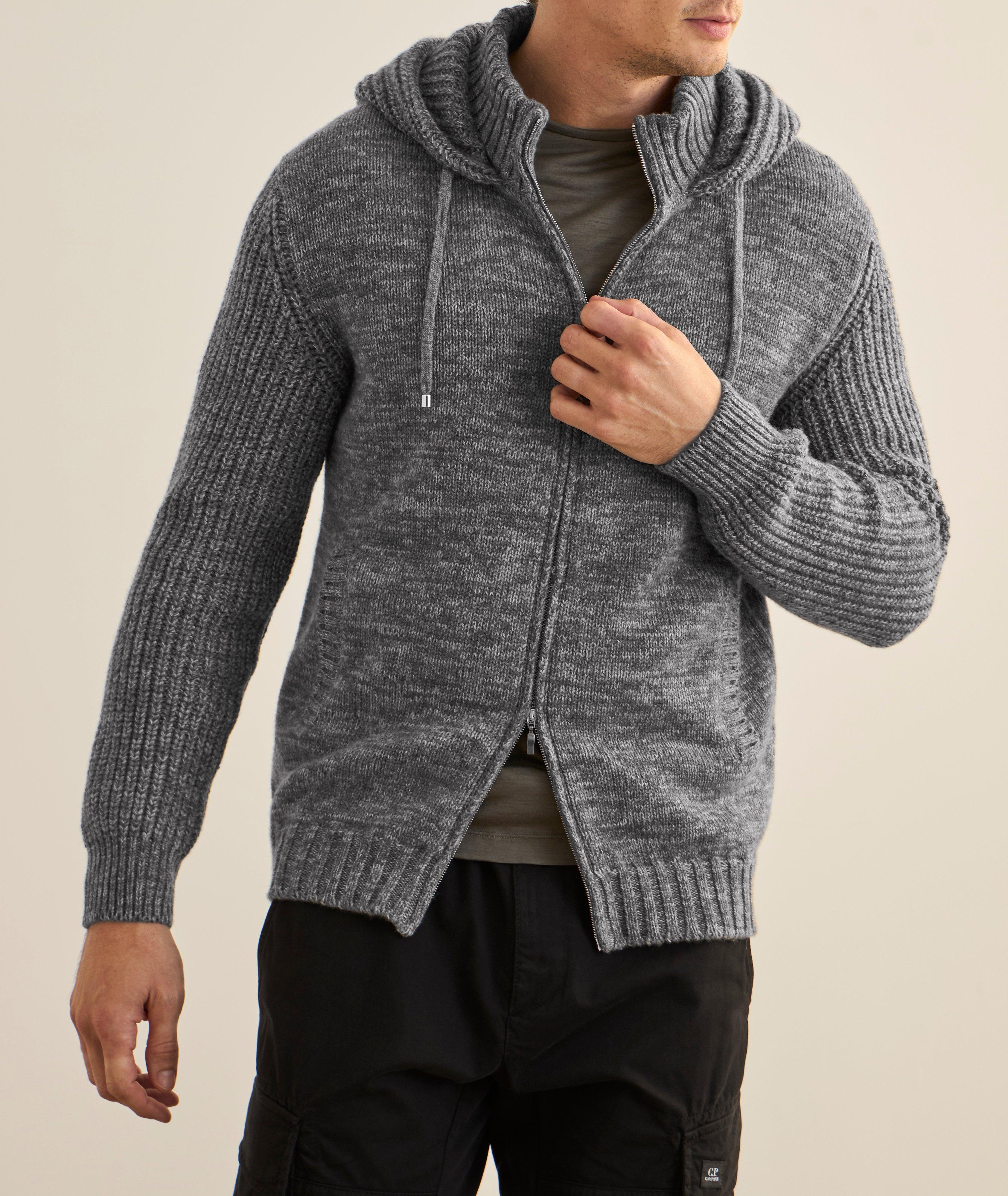 Mélange Cashmere Hooded Sweater  image 1