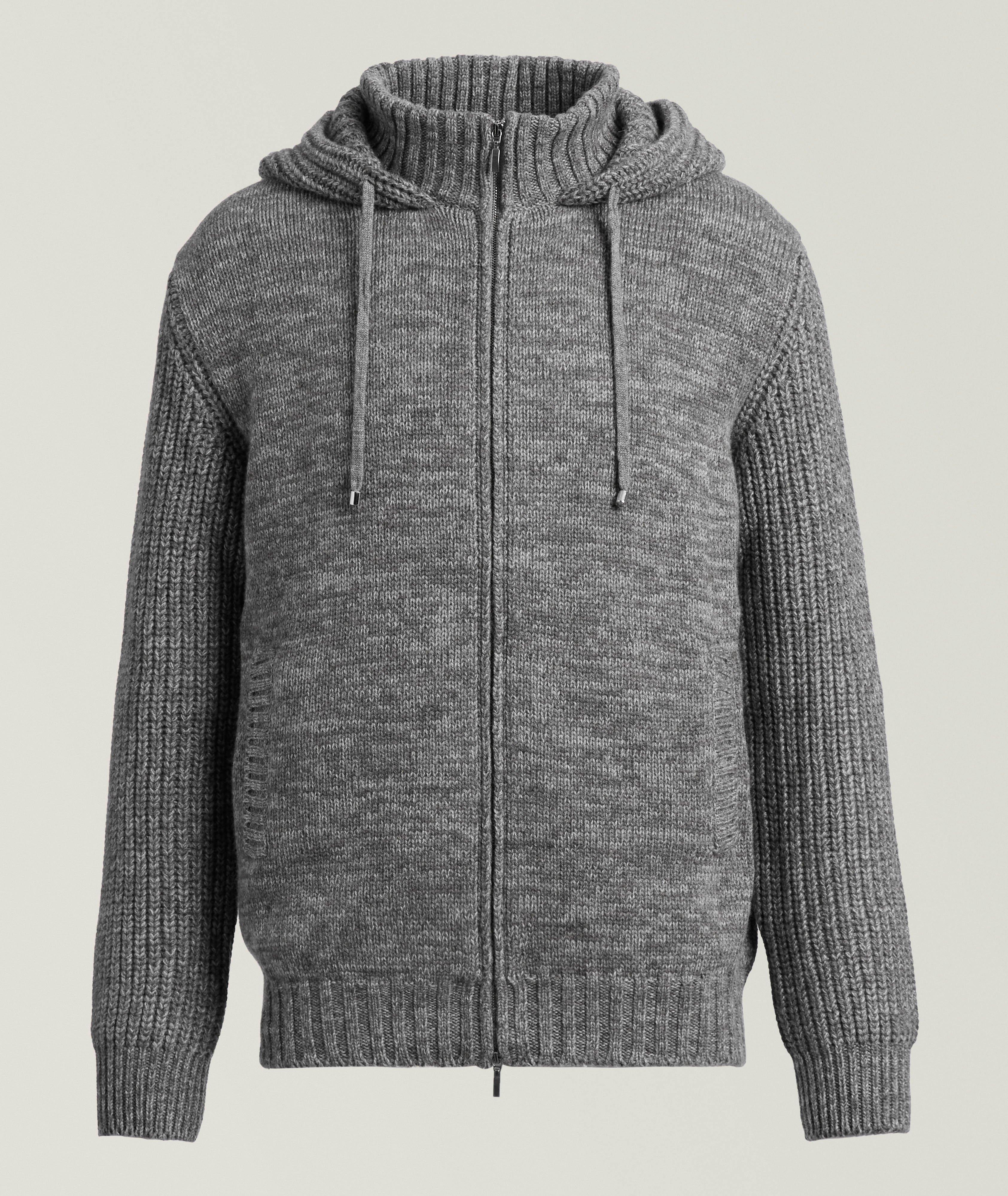 Pull à capuche en cachemire mélangé image 0