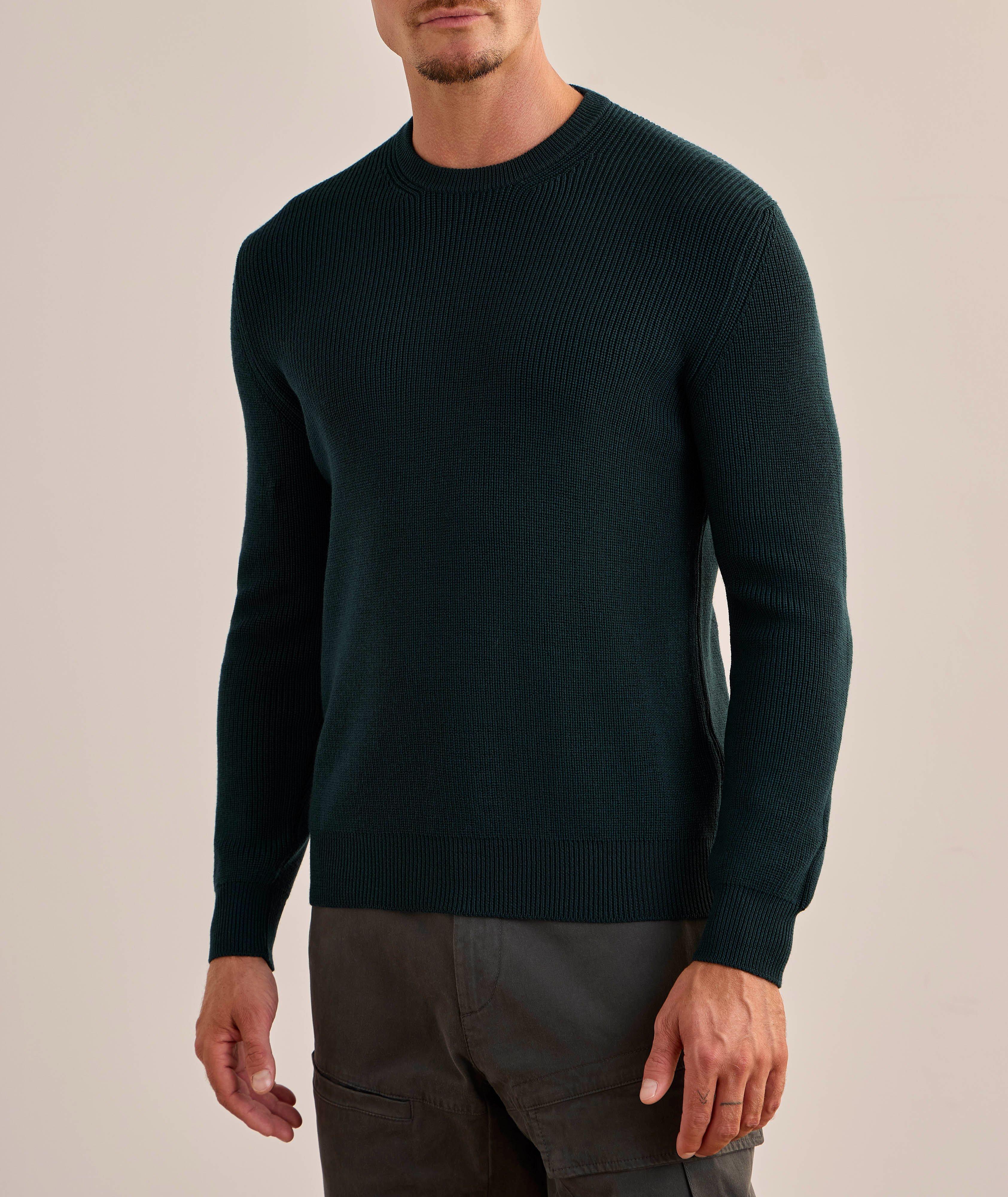 Extrafine Merino Wool Ribbed Crewneck Sweater image 1