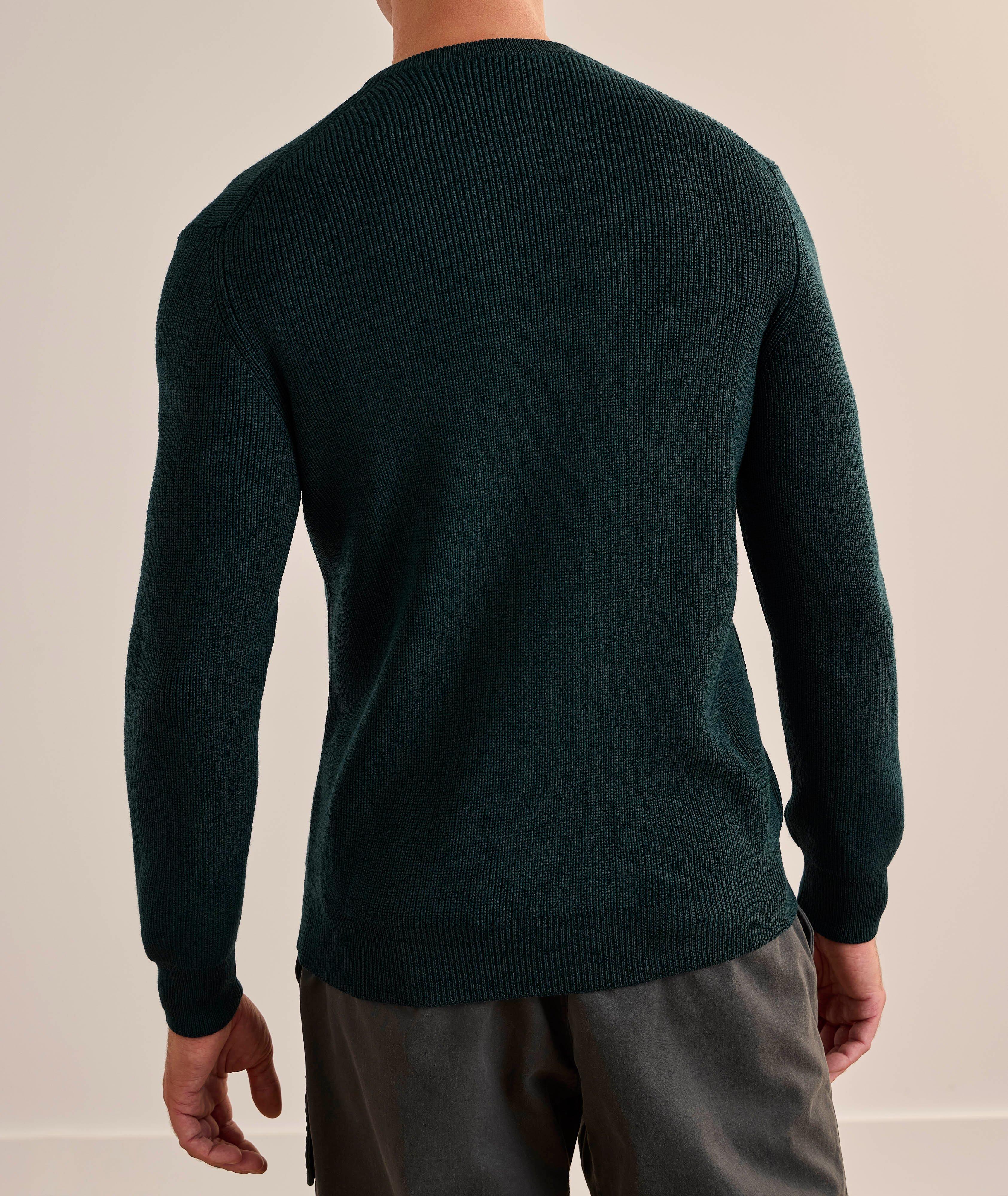 Extrafine Merino Wool Ribbed Crewneck Sweater image 2
