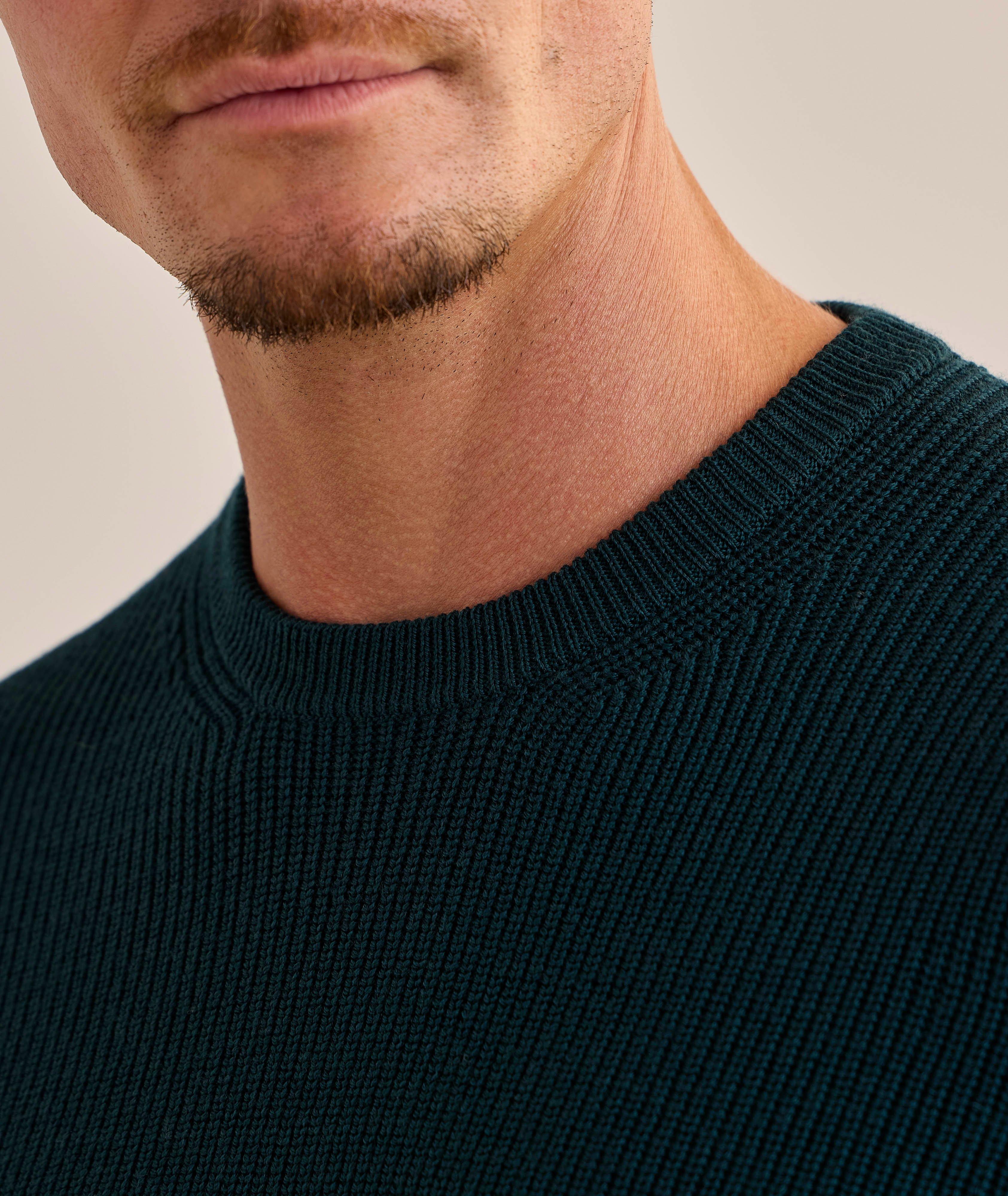 Extrafine Merino Wool Ribbed Crewneck Sweater image 3