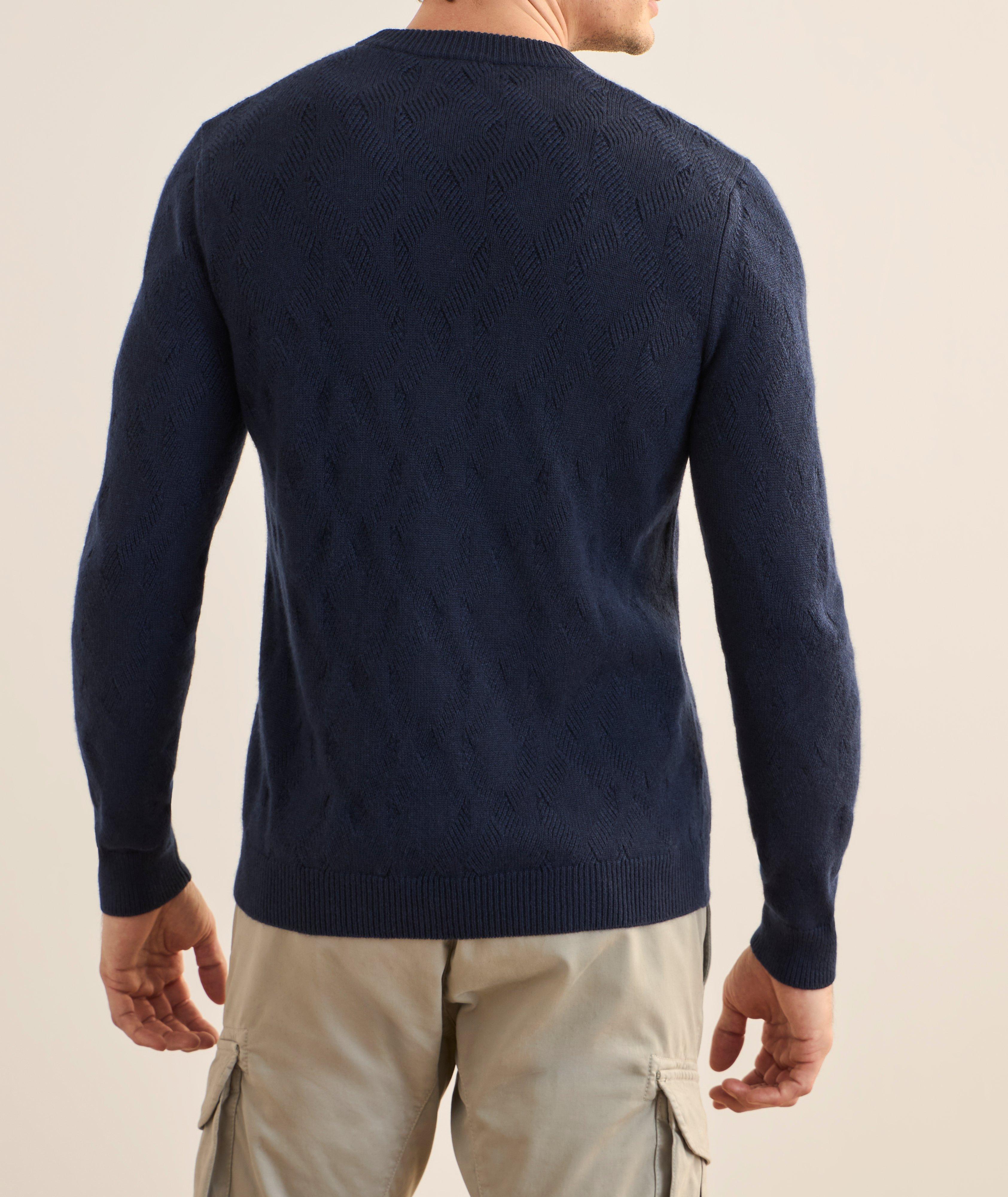 Cashmere Cable Knit Crewneck Sweater image 2