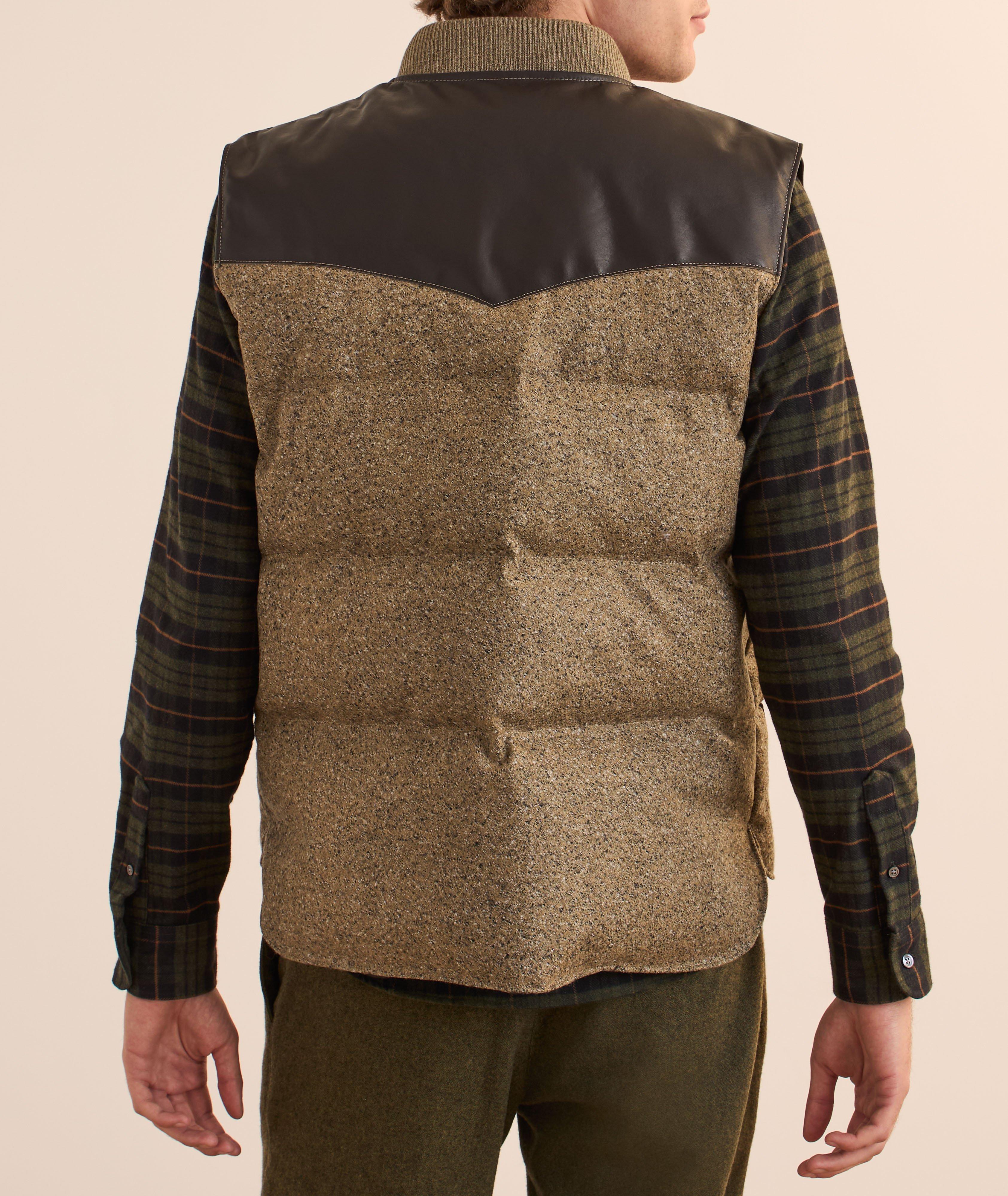 Gilet matelassé en laine chinée image 2