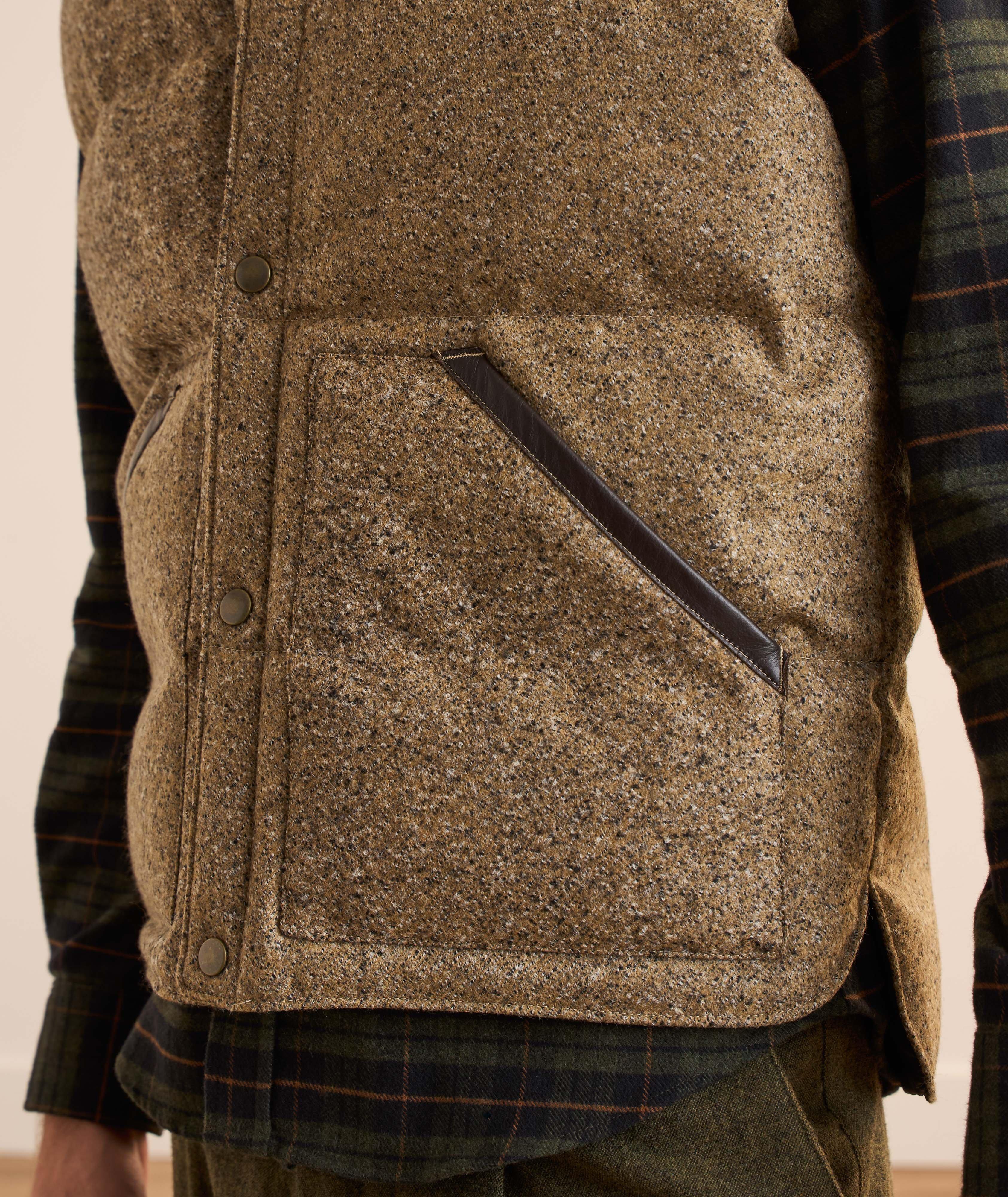 Gilet matelassé en laine chinée image 3