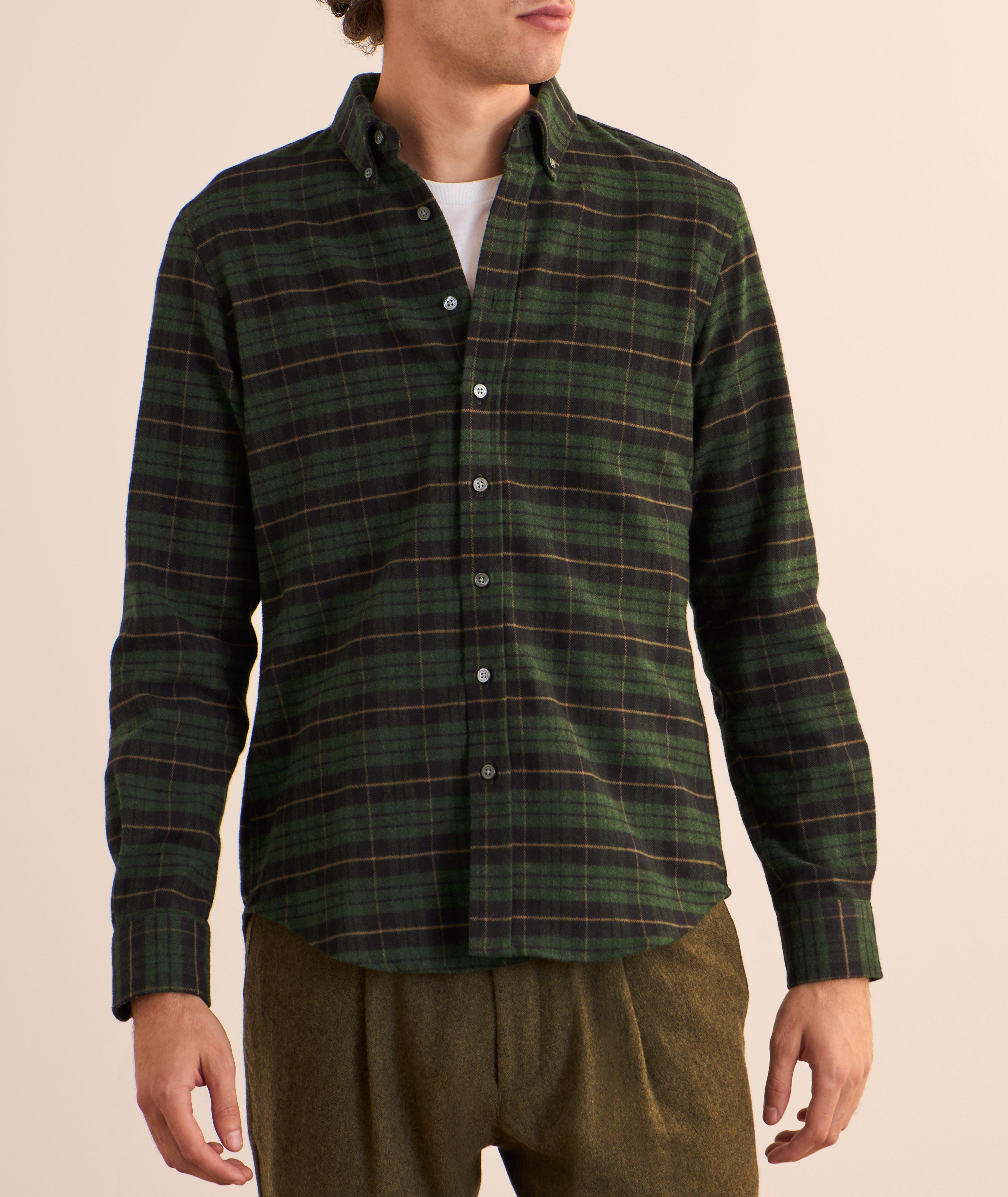 Plaid Cotton Flannel Shirt  image 1