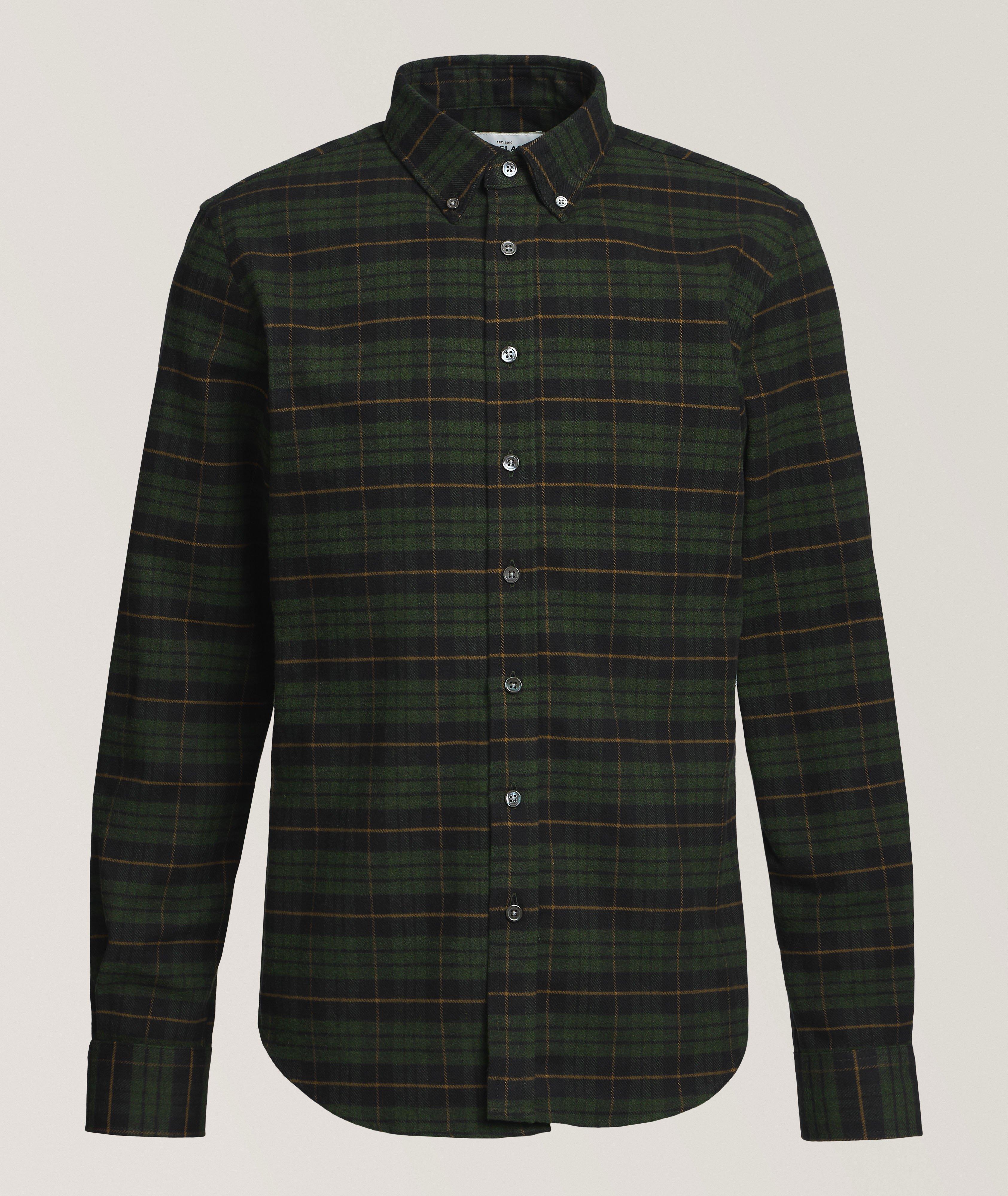 Chemise à carreaux en flanelle de coton image 0