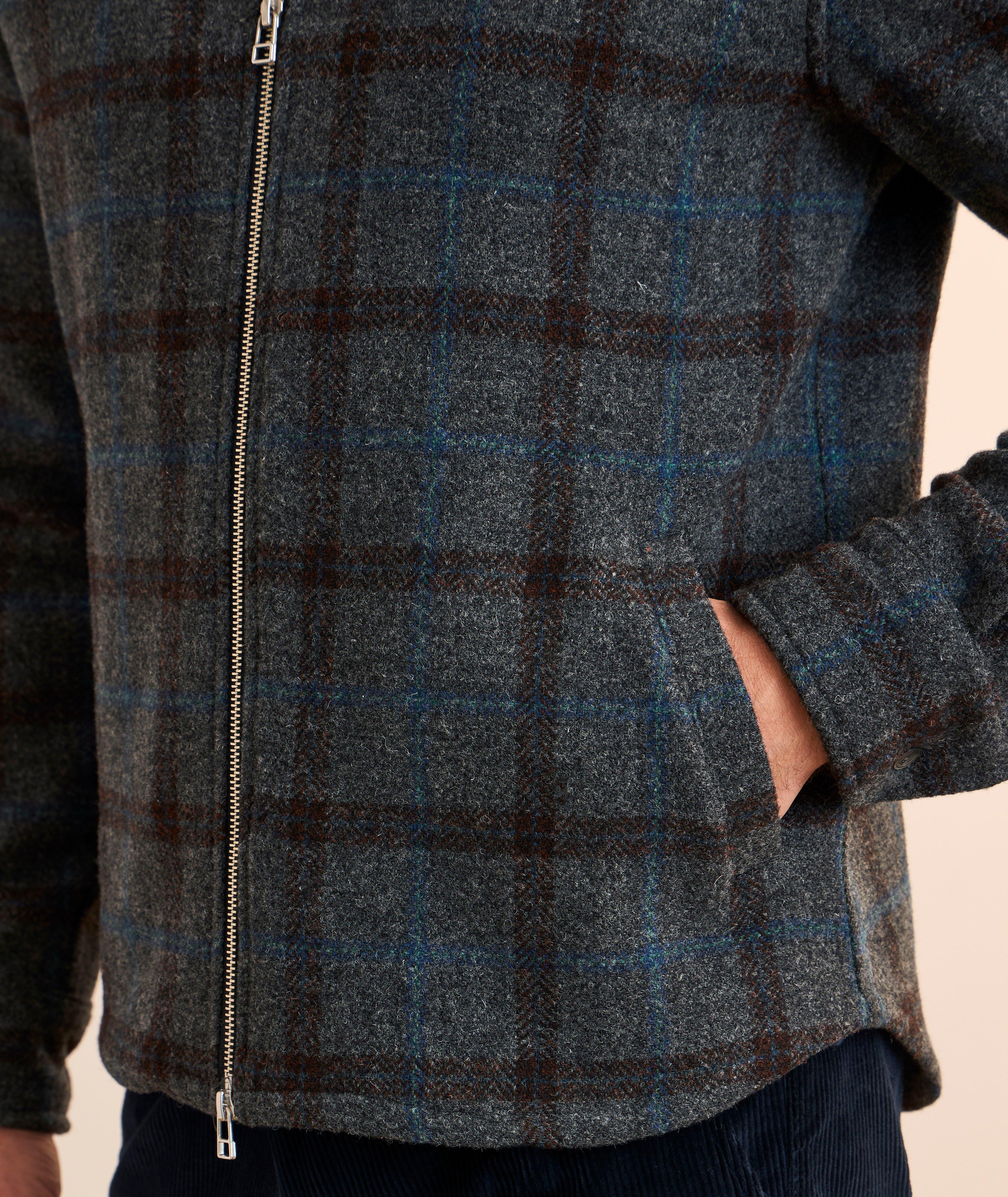 Plaid Wool Zip Overshirt  image 3