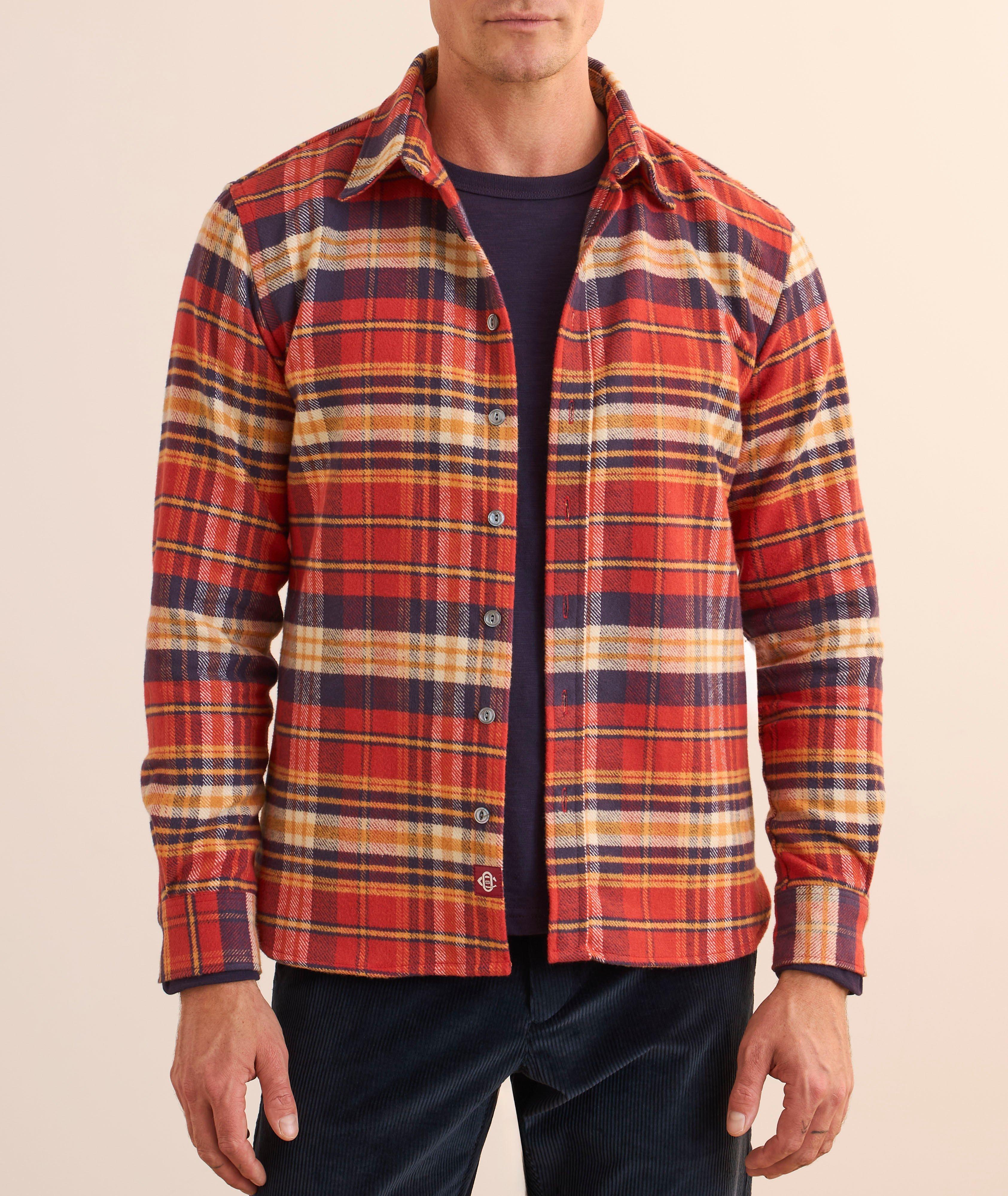 Chemise à carreaux en flanelle effet couverture image 1