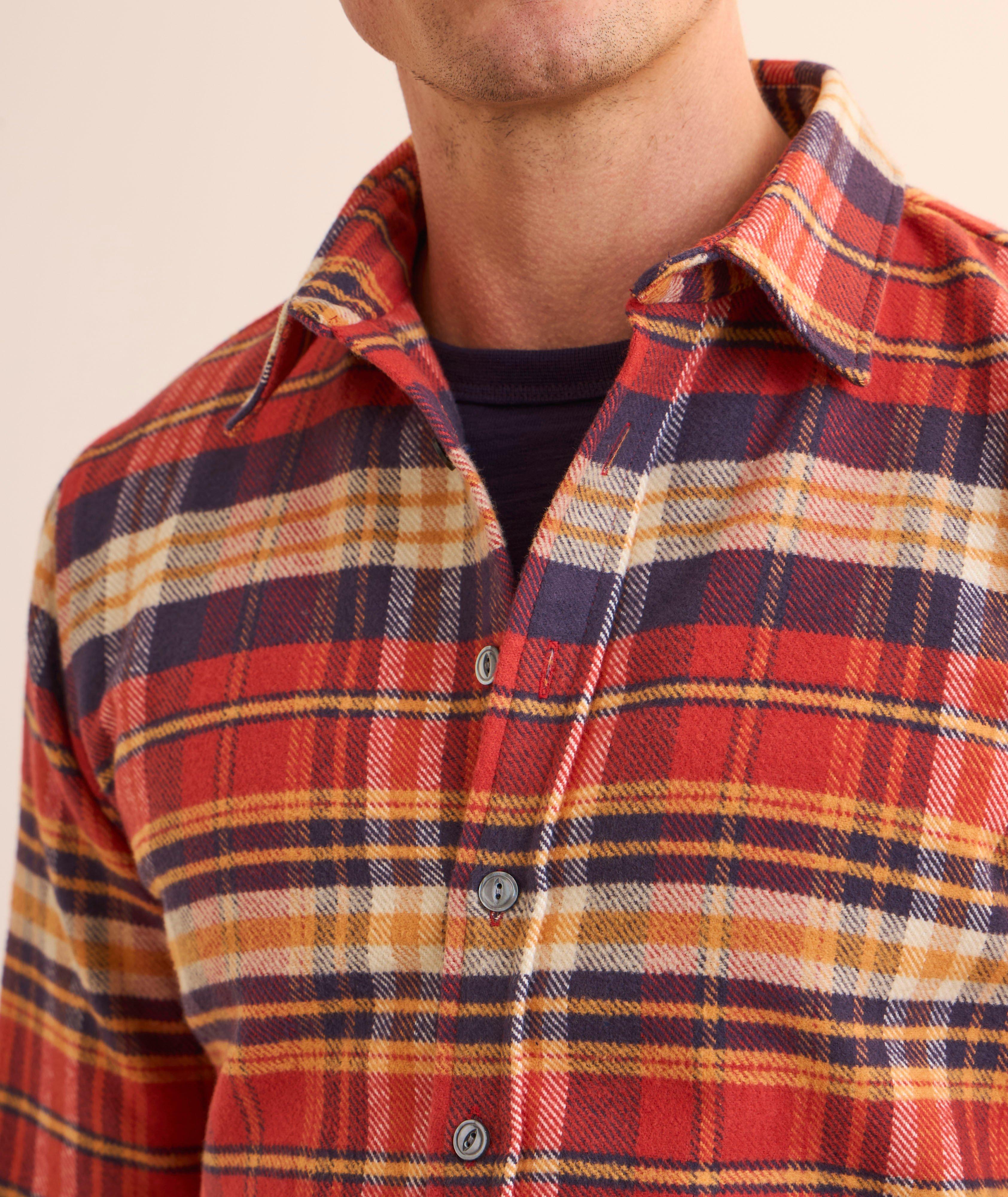 Chemise à carreaux en flanelle effet couverture image 3