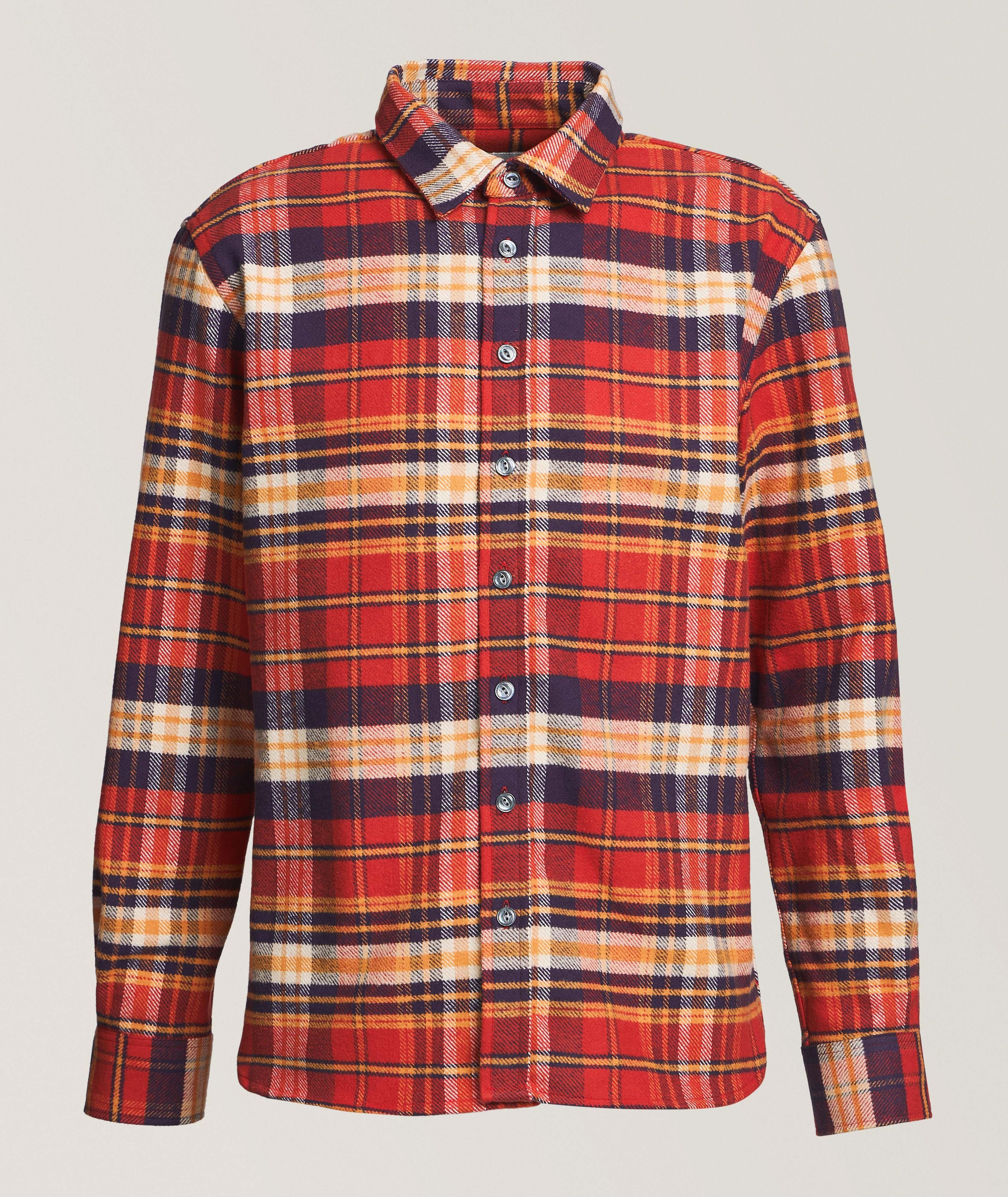 Chemise à carreaux en flanelle effet couverture image 0
