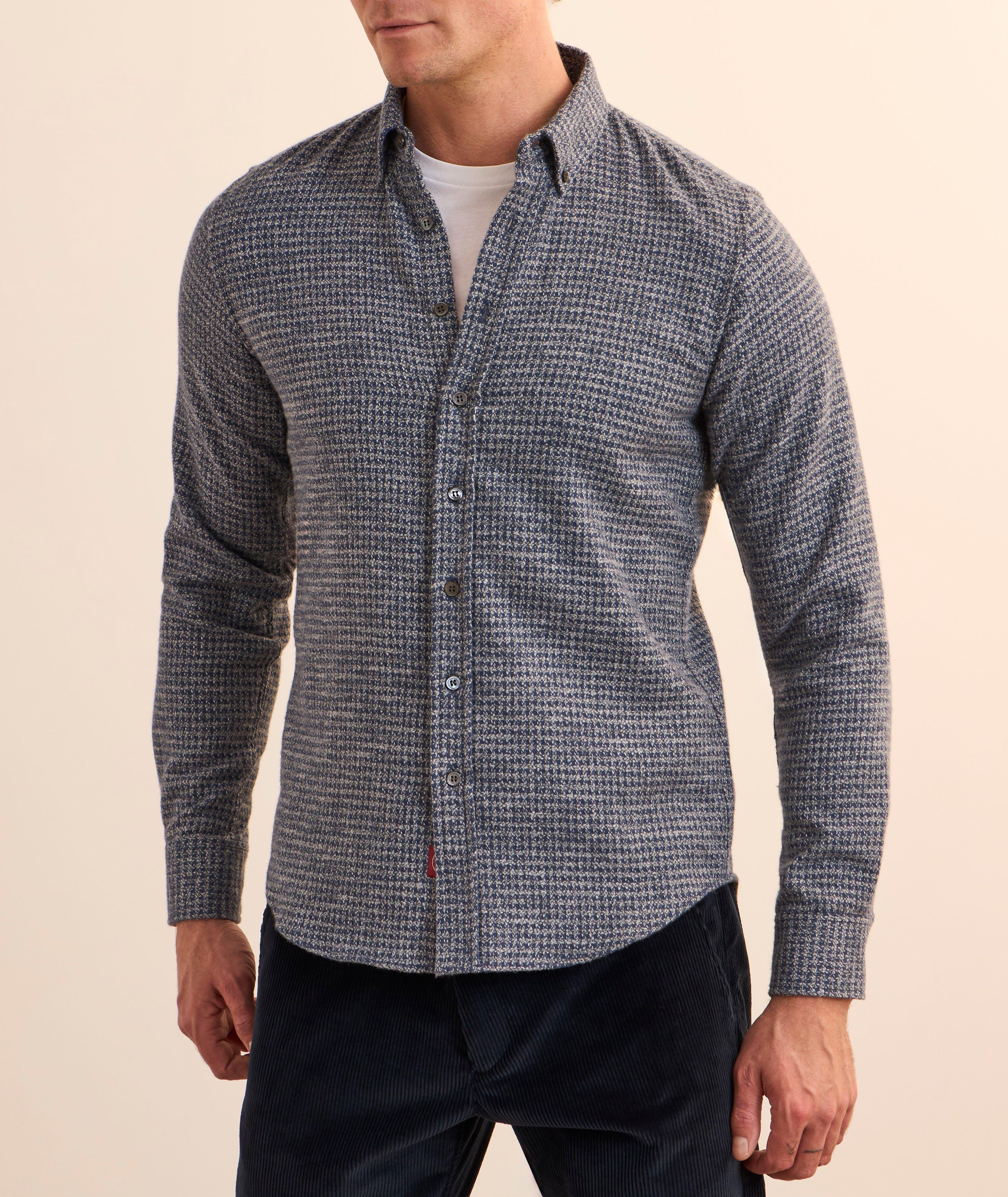 Houndstooth Cotton Flannel Shirt   image 1