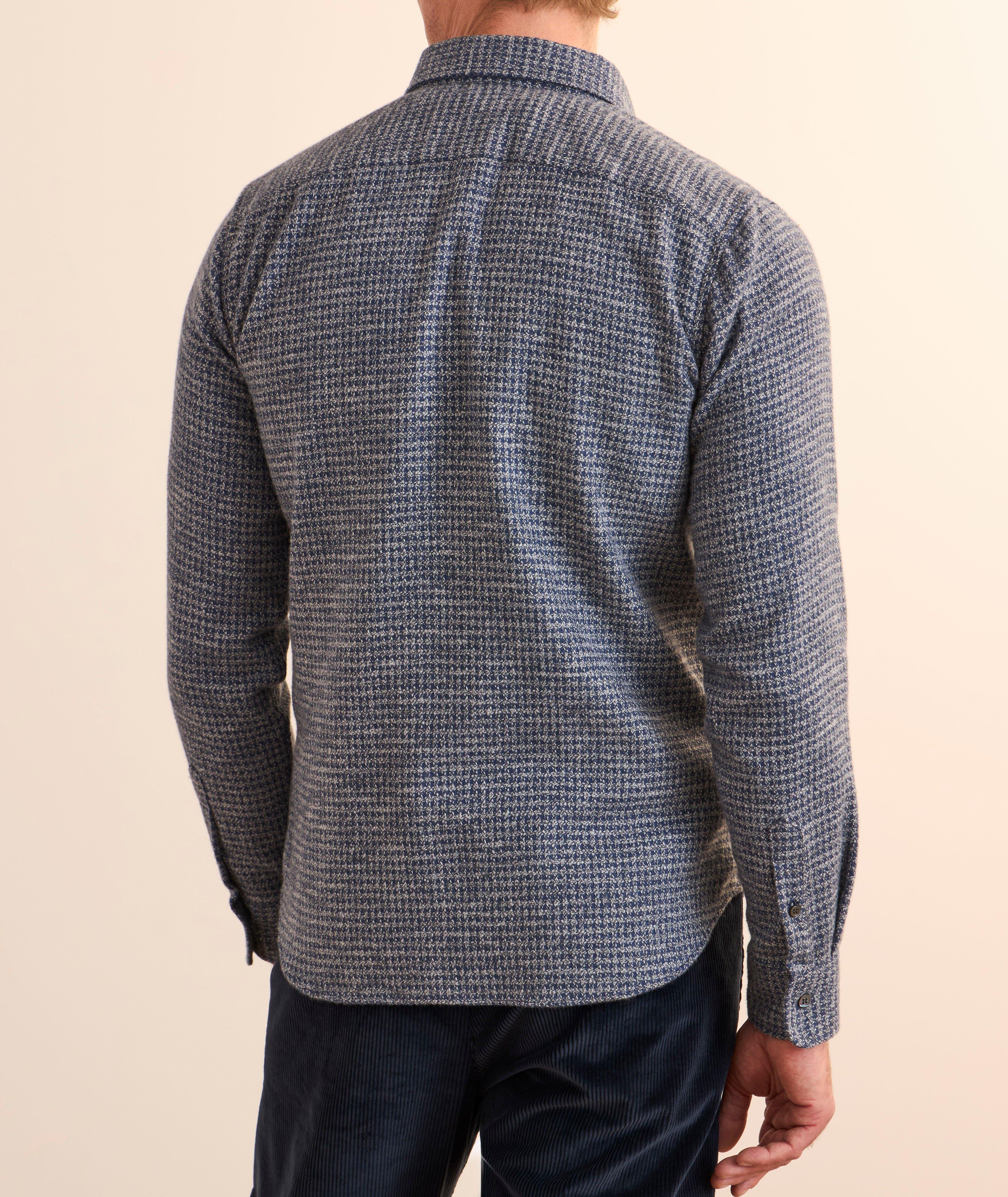 Houndstooth Cotton Flannel Shirt   image 2