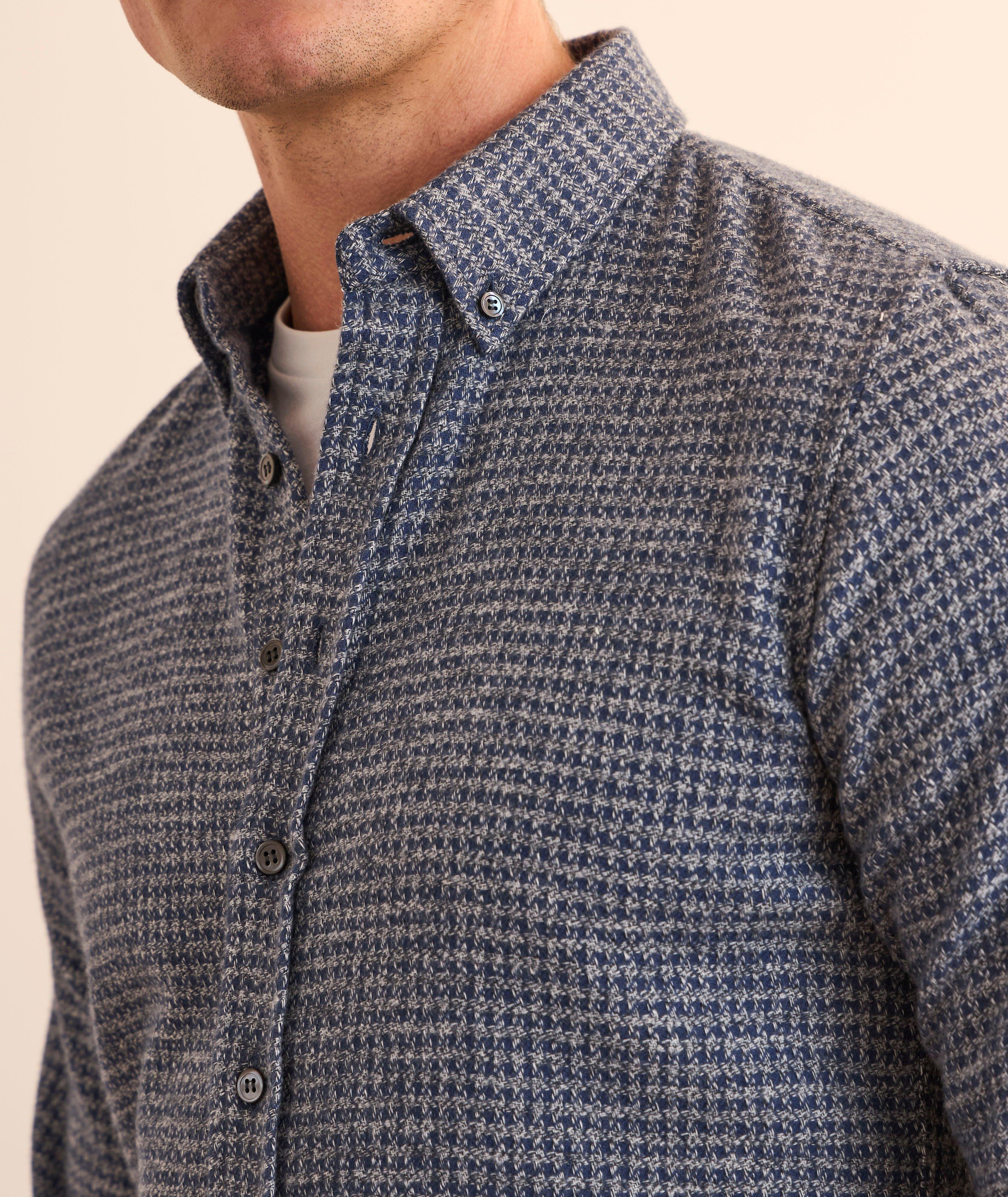 Houndstooth Cotton Flannel Shirt   image 3