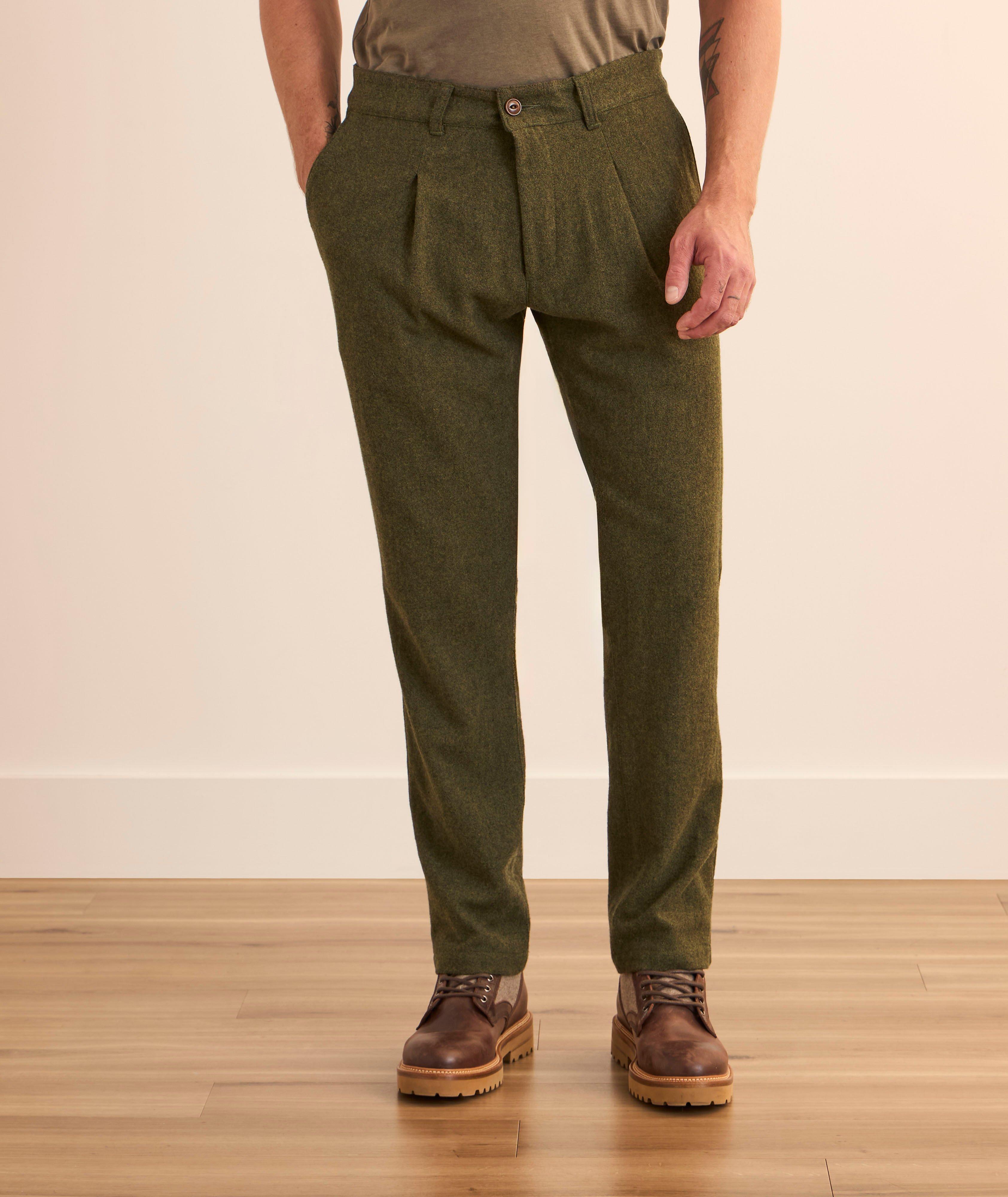 Pantalon plissé en laine image 1