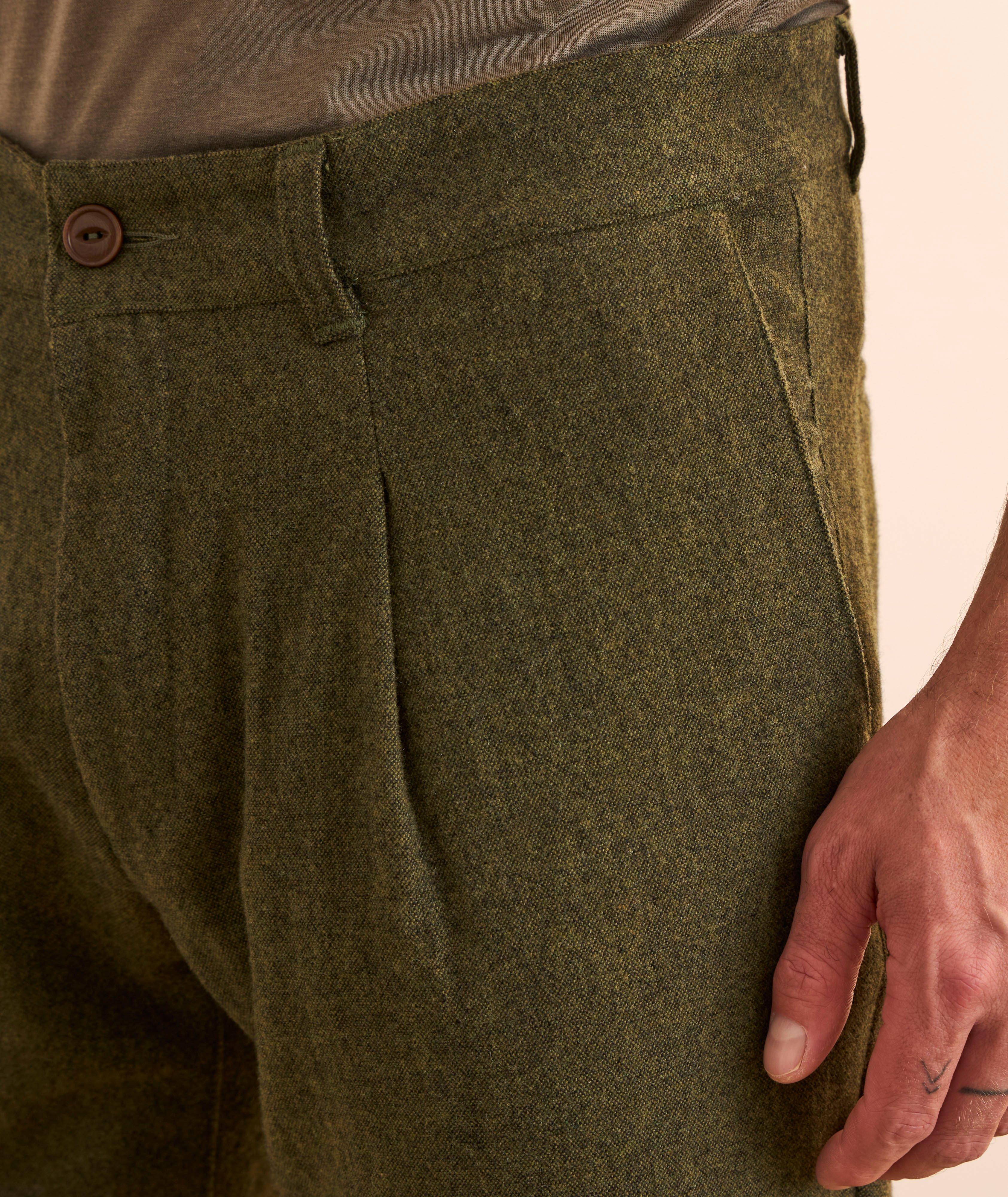 Pantalon plissé en laine image 3