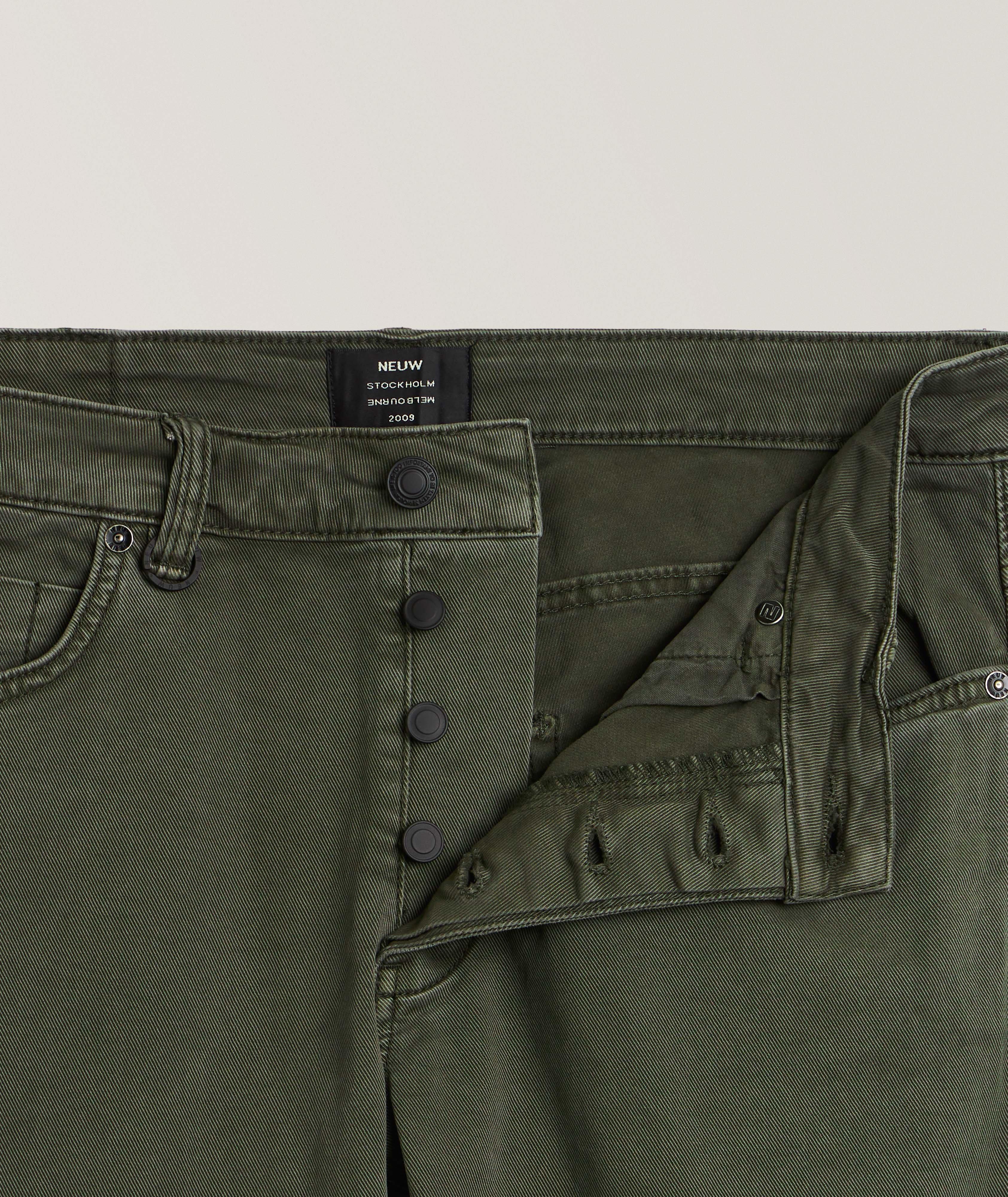 Lou Slim Straight-Fit Stretch-Cotton Twill Jeans image 1
