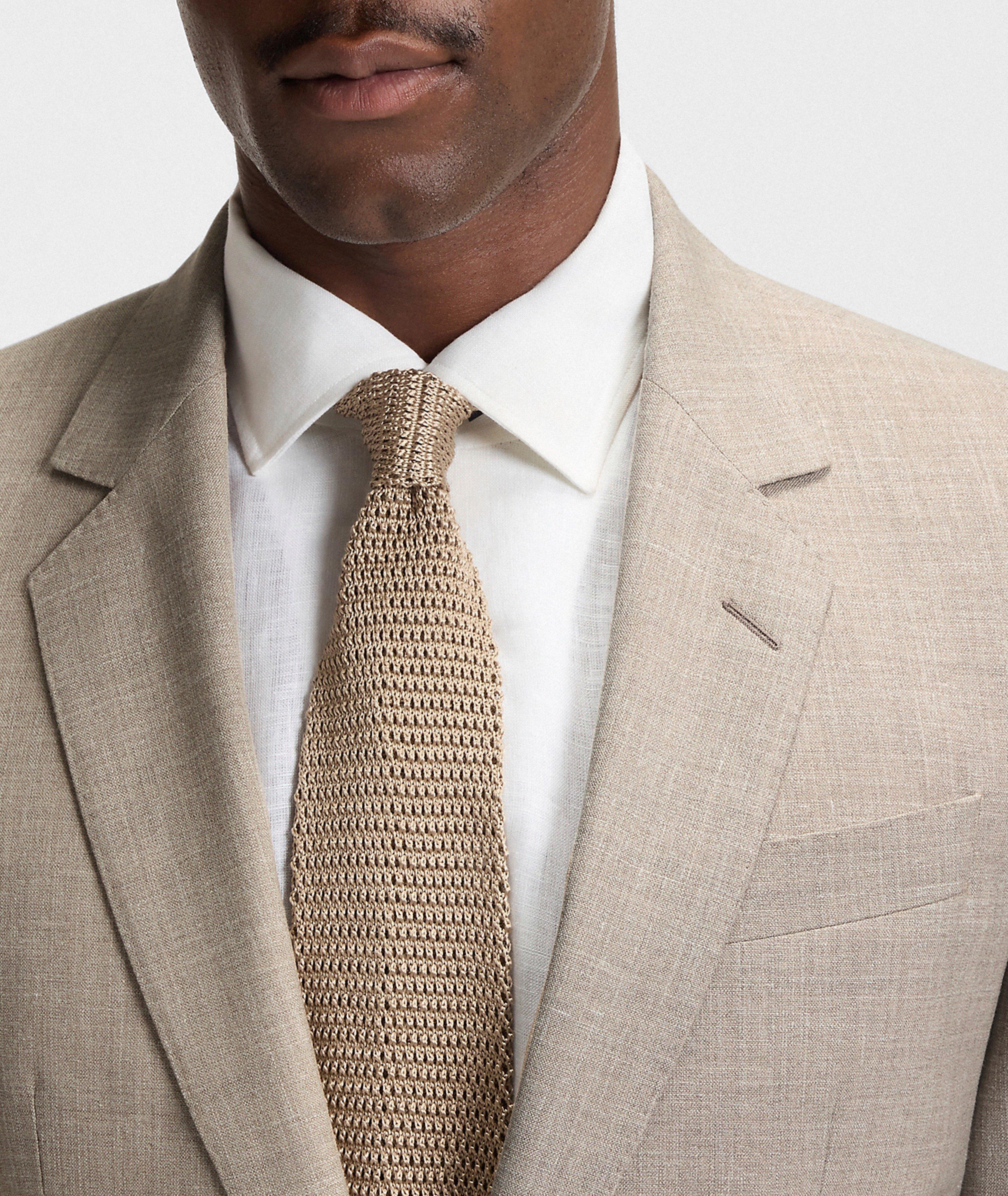 Costume à simple boutonnage en mélange de laine x BECKHAM image 6