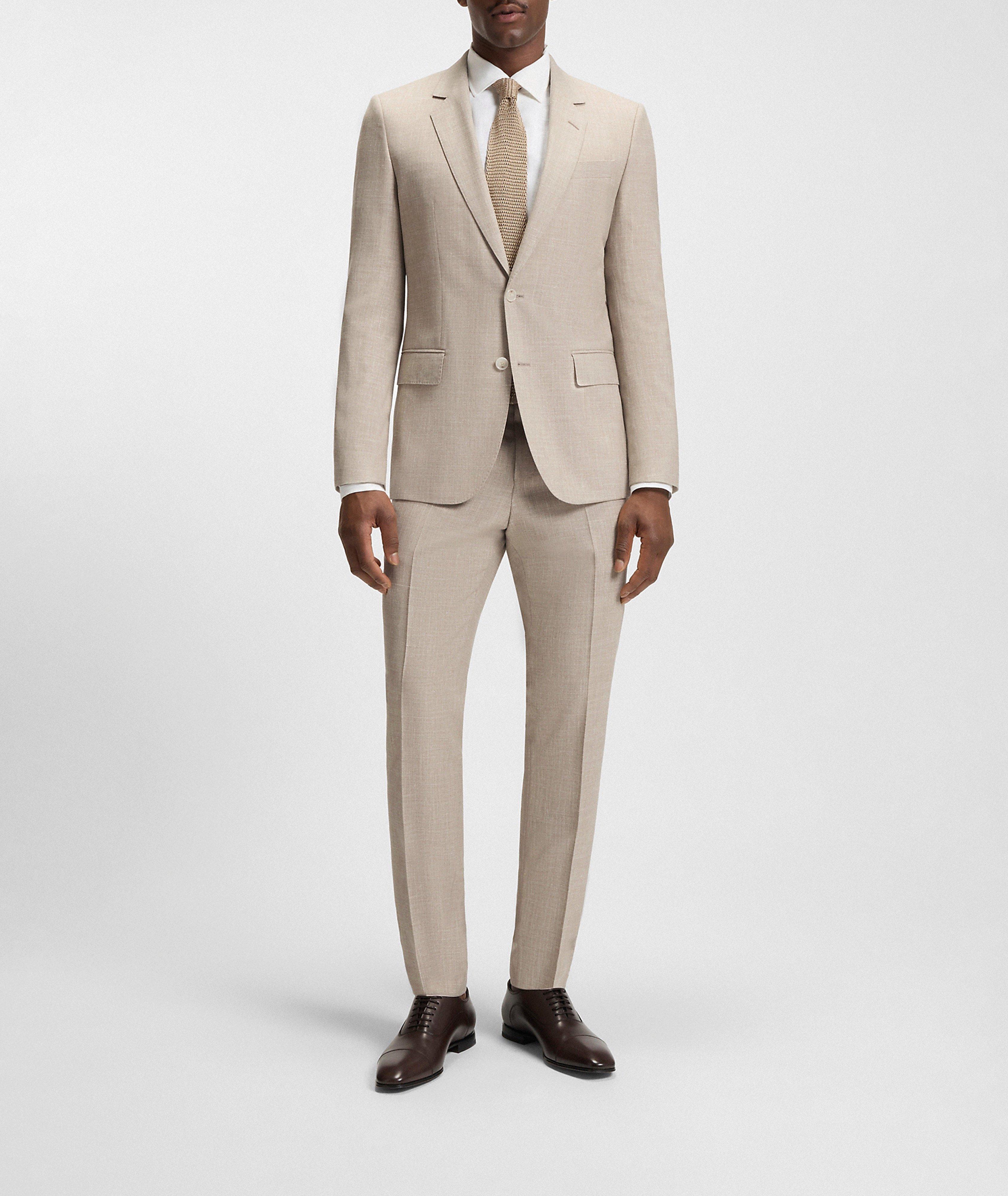 Costume à simple boutonnage en mélange de laine x BECKHAM image 8