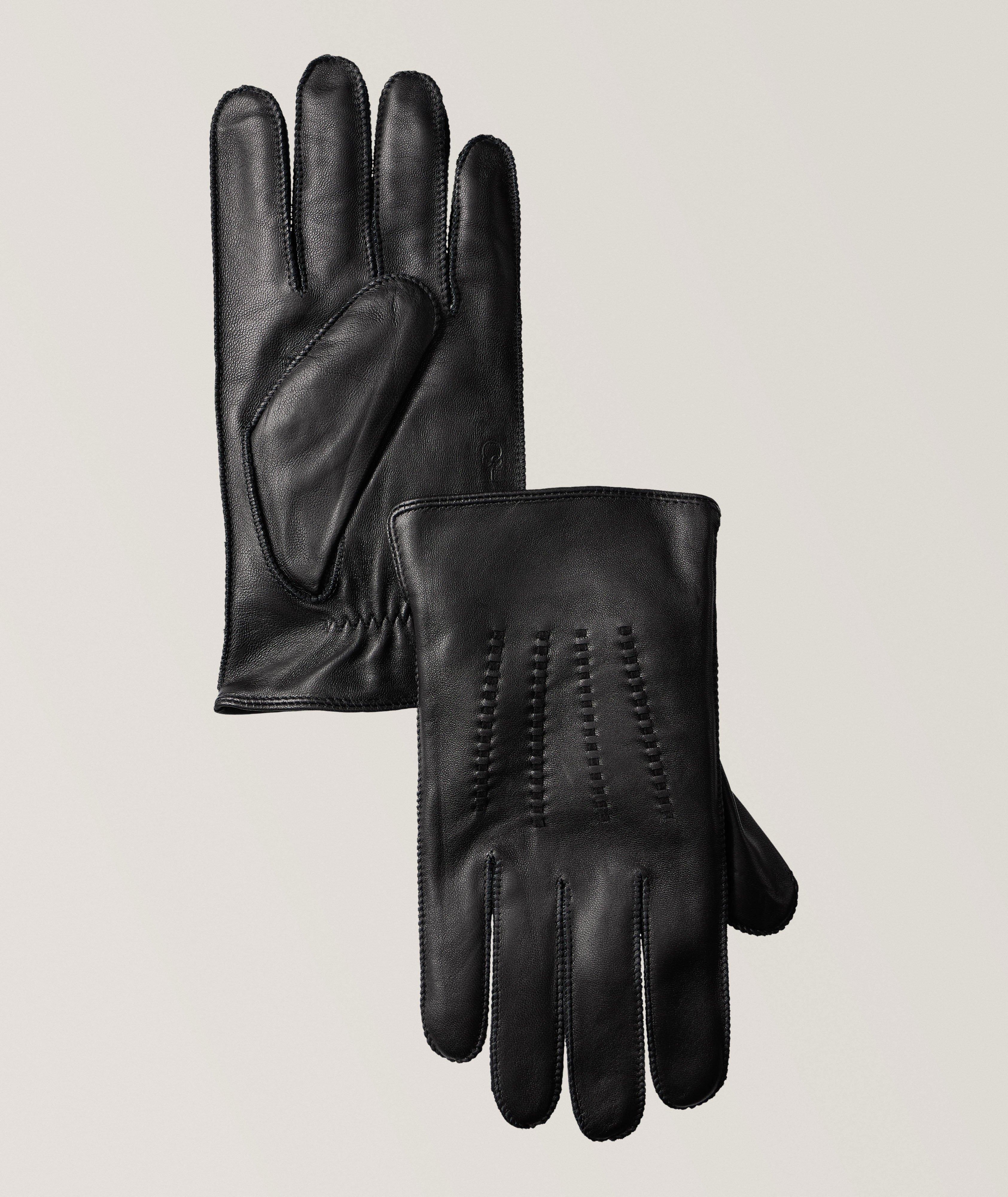 Top Stitch Leather Gloves image 0