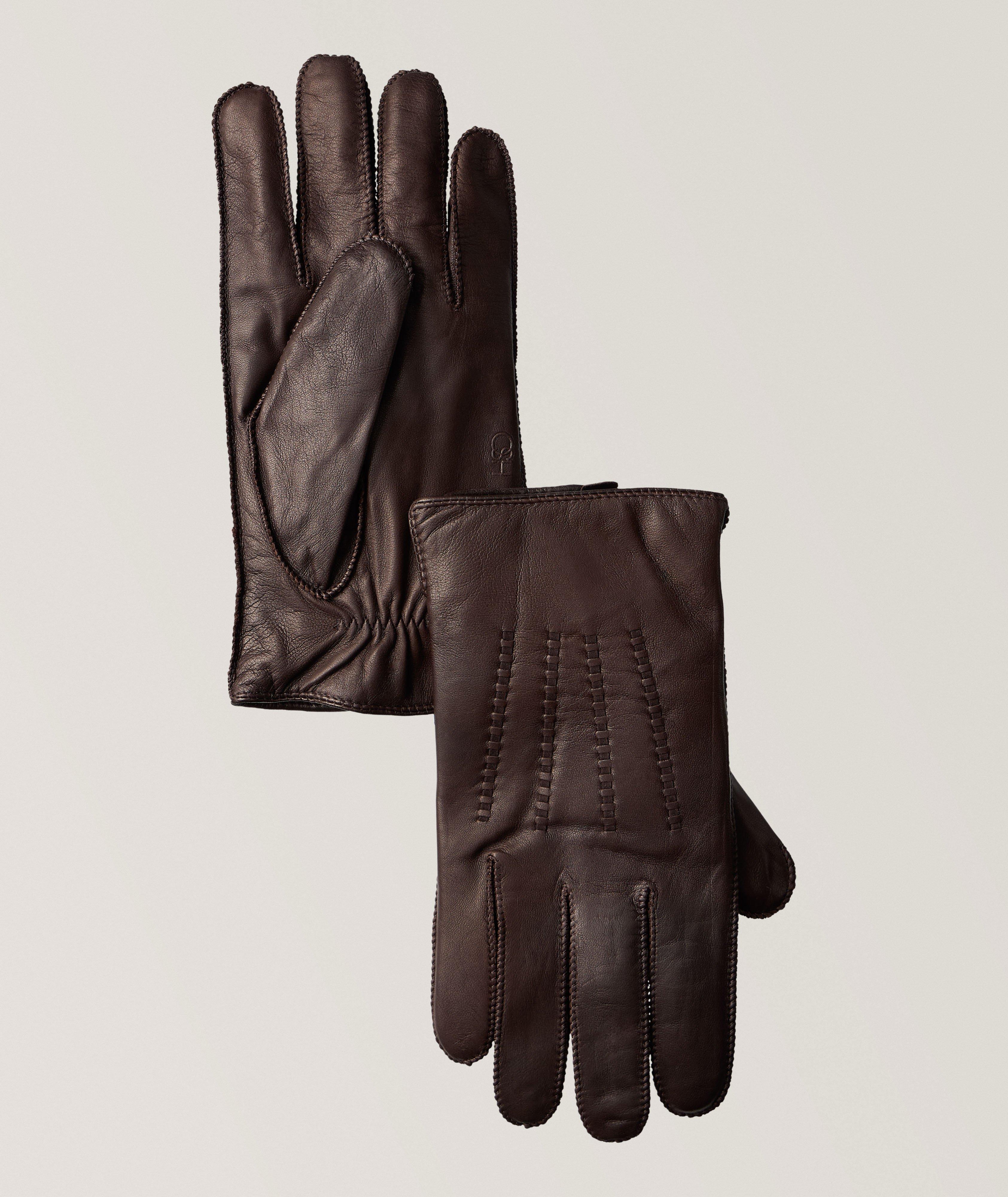 Top Stitch Leather Gloves image 0