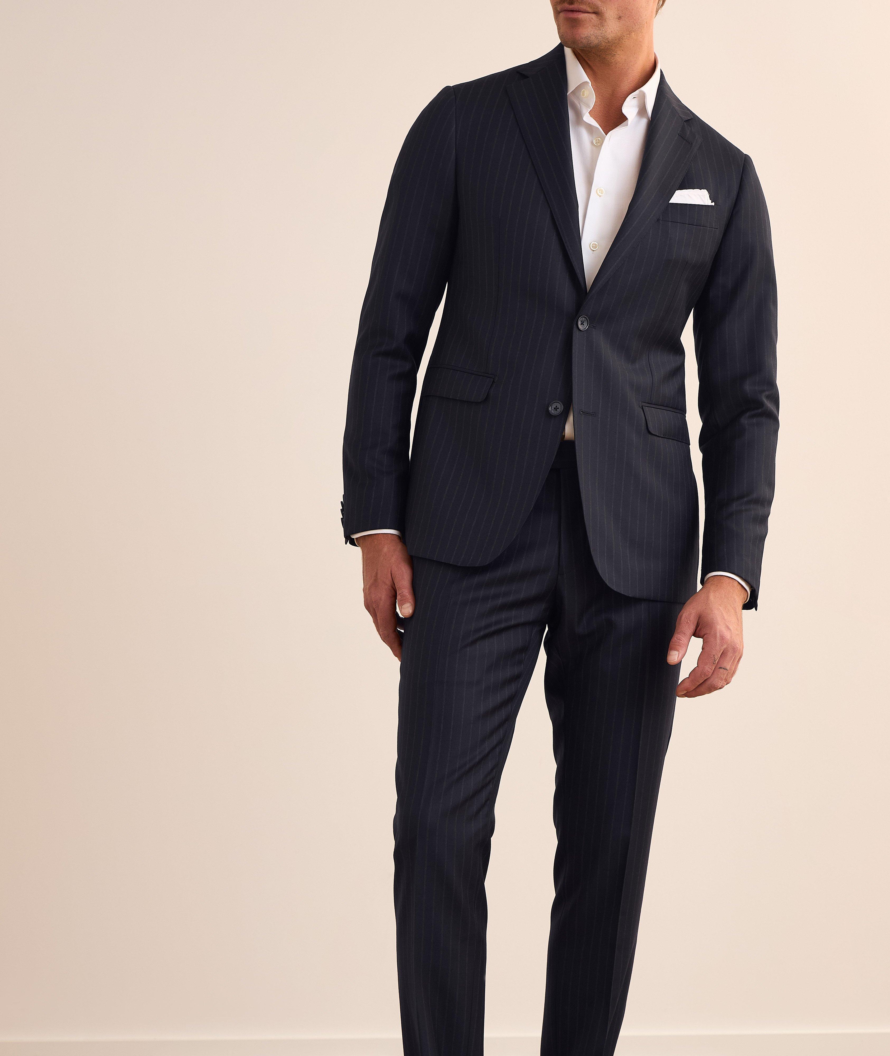 Chalk Stripe Wool Suit image 1
