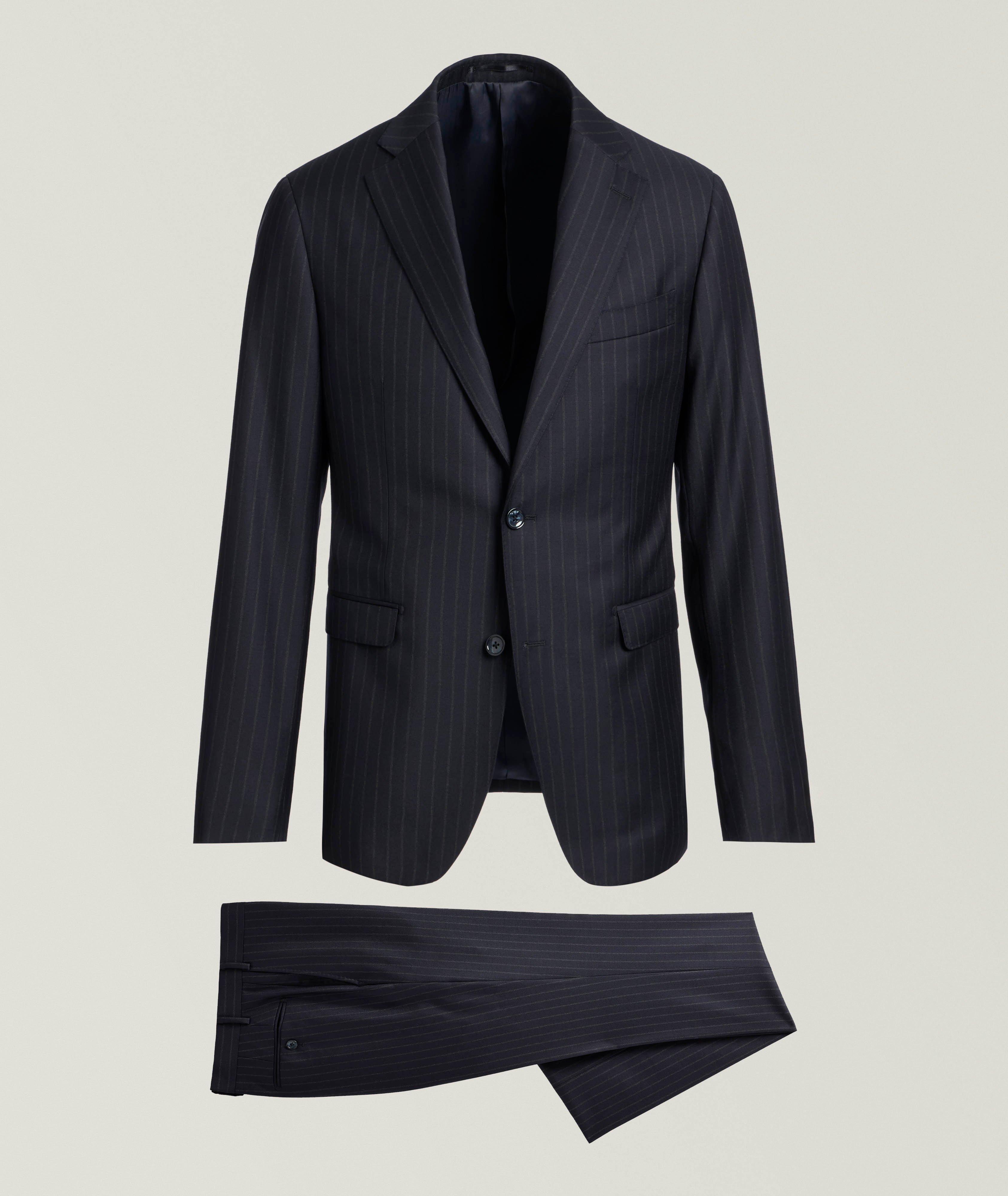 Chalk Stripe Wool Suit image 0