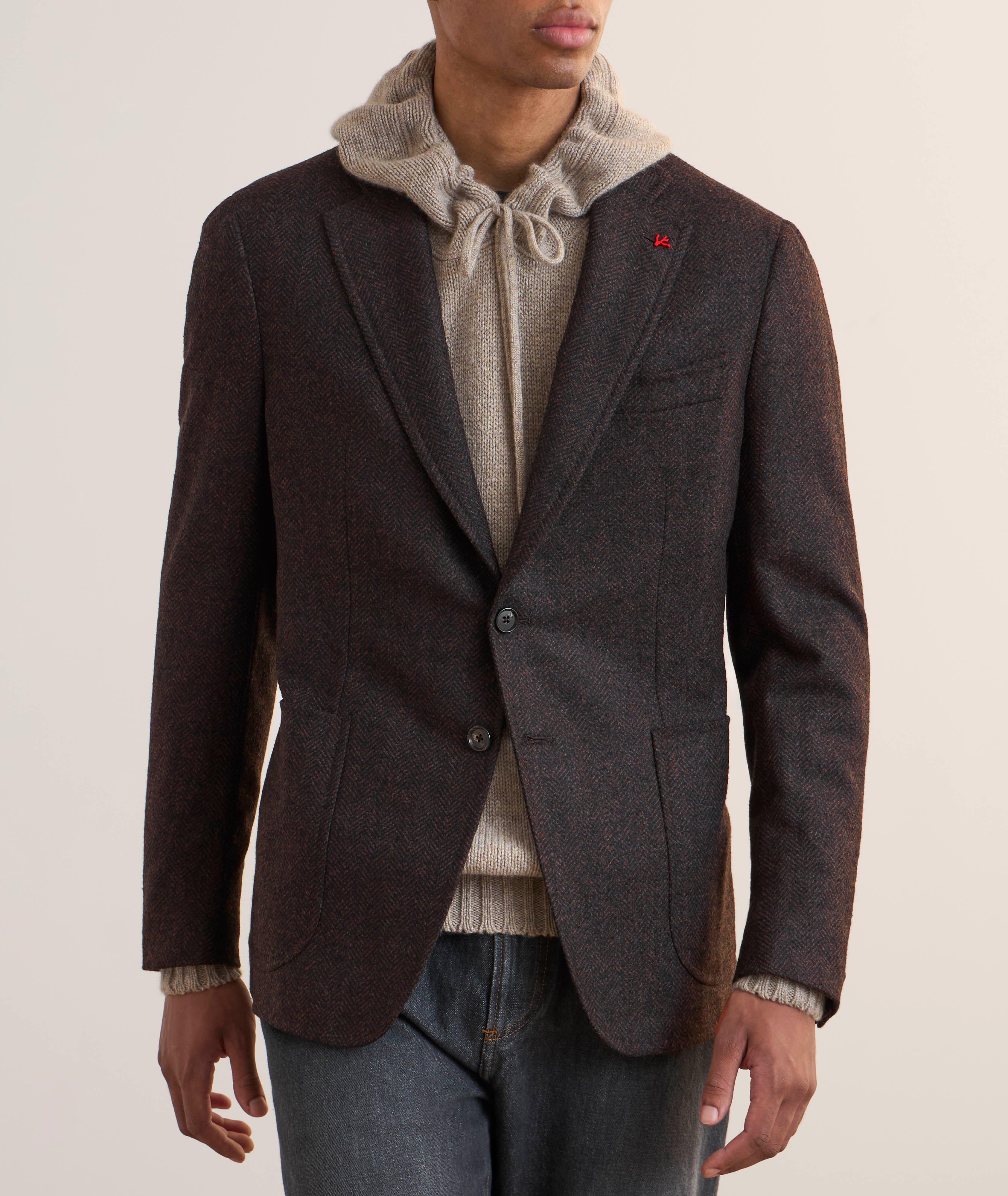 Herringbone Wool, Silk & Cashmere Sport Jacket image 1