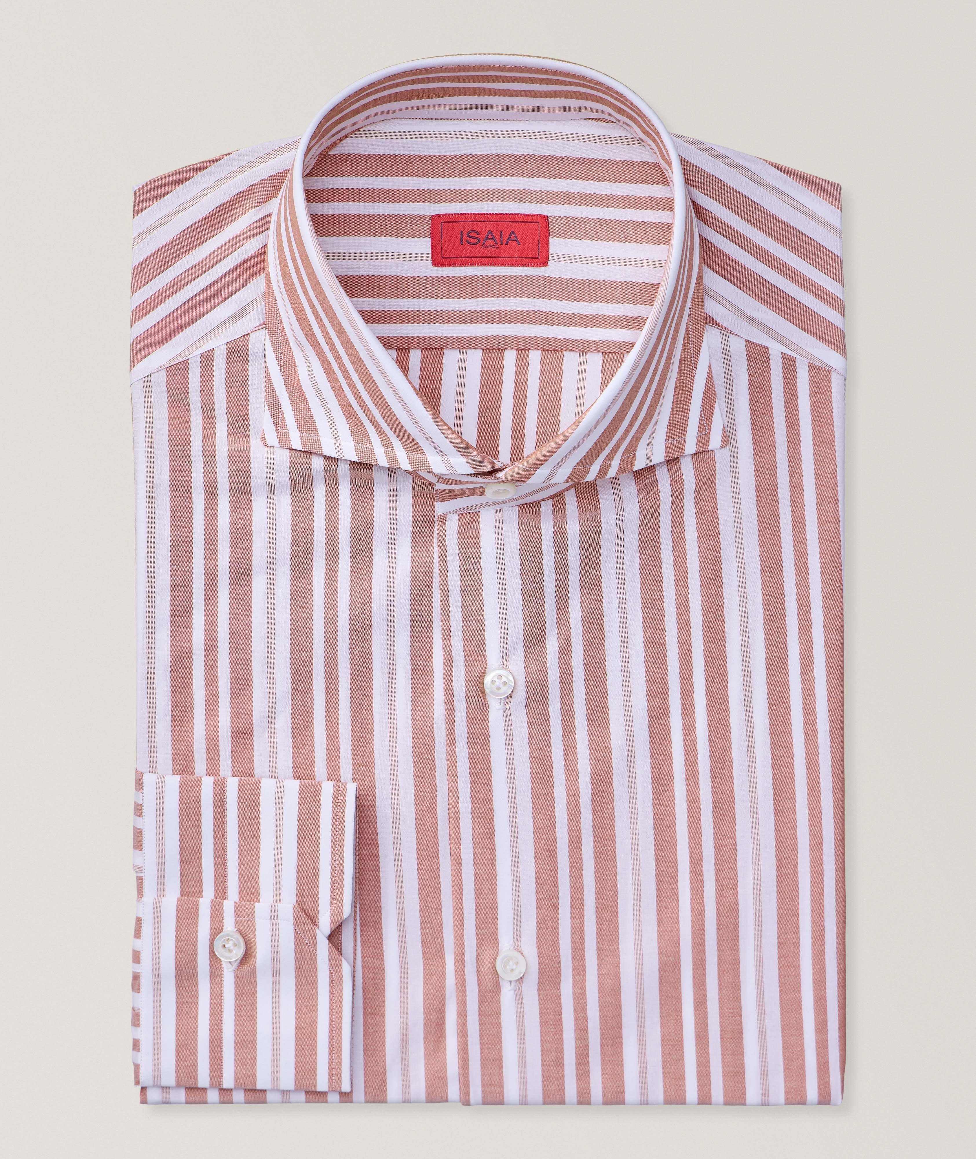 Multi-Stripe Cotton Dress Shirt image 0