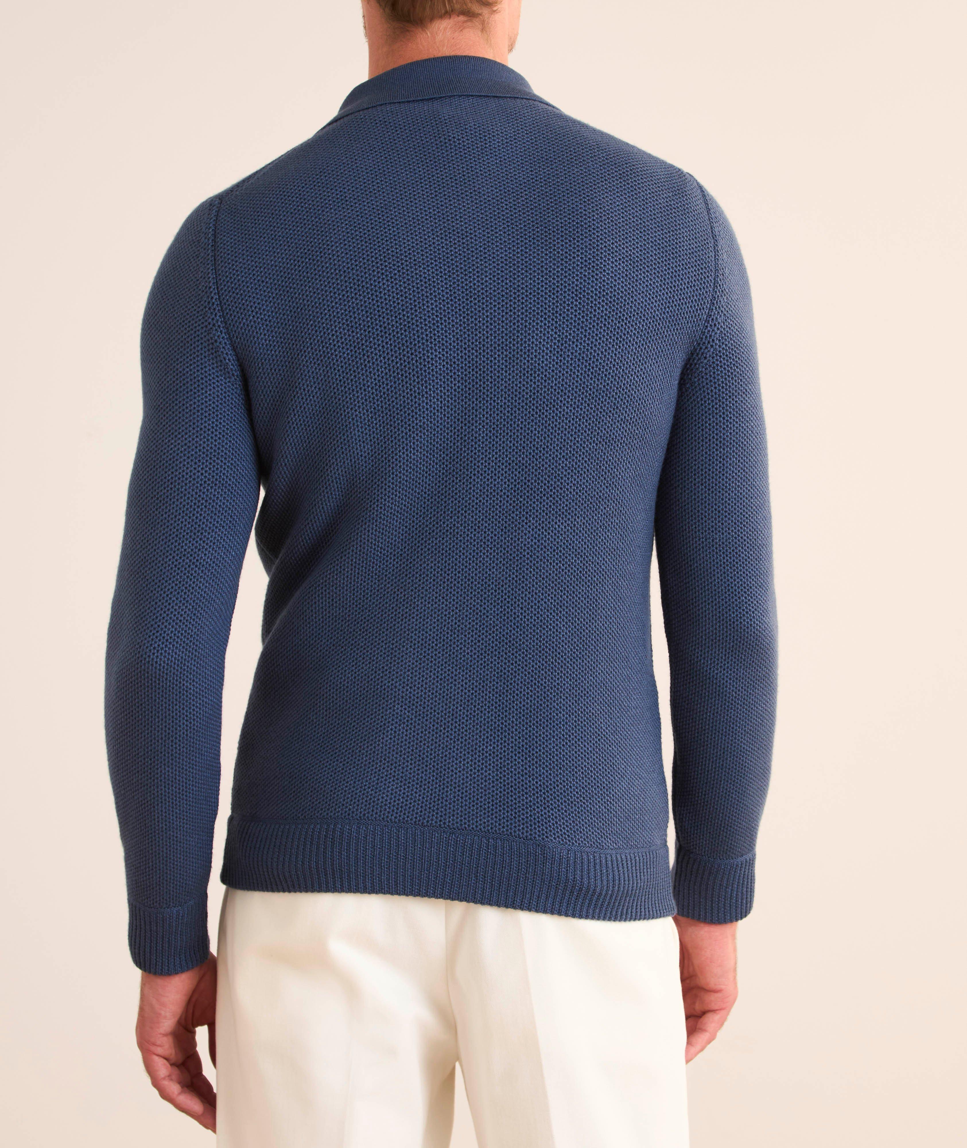 Textured Wool-Blend Full-Zip Cardigan image 2