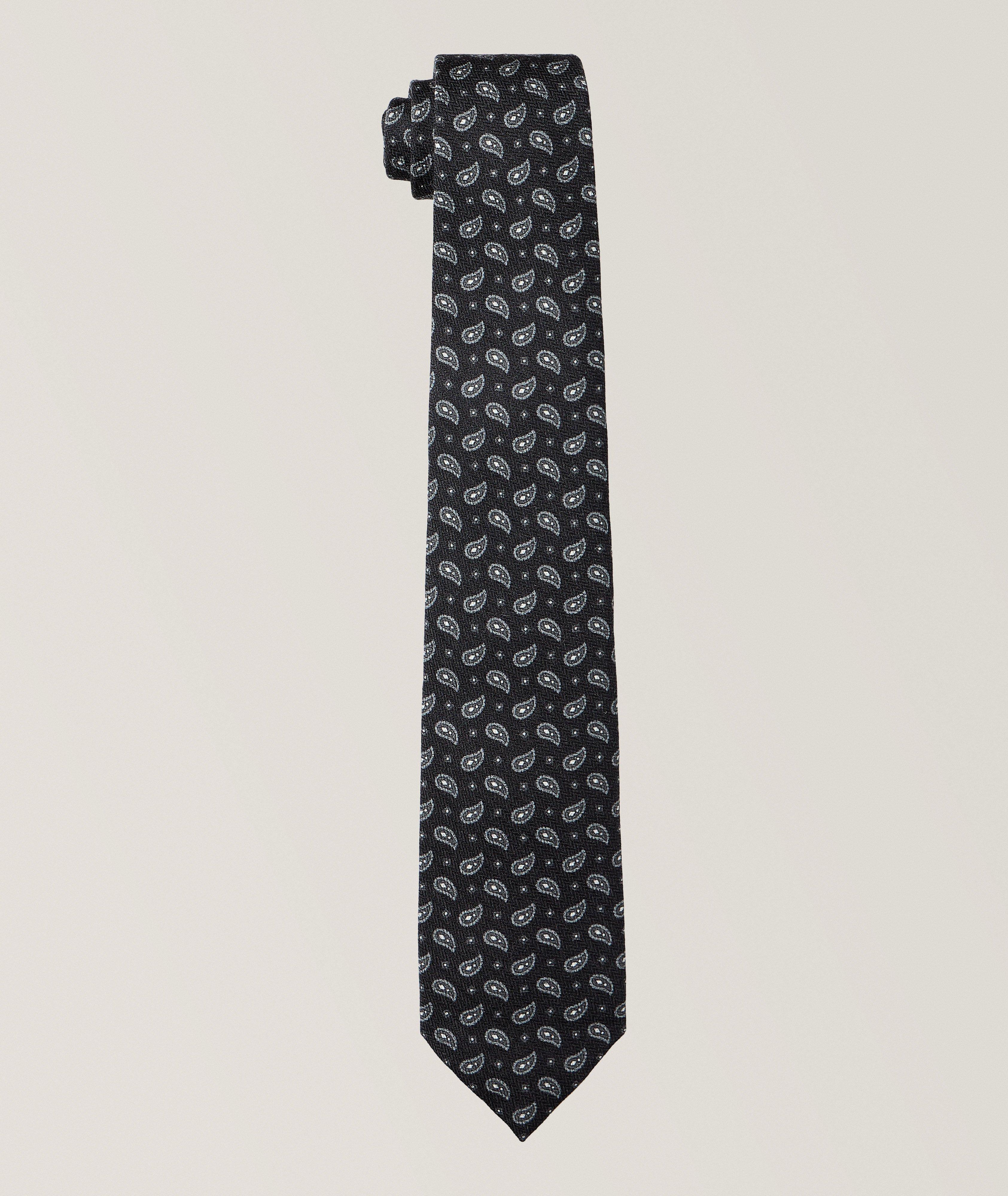 Paisley Wool-Silk Silk Tie image 0