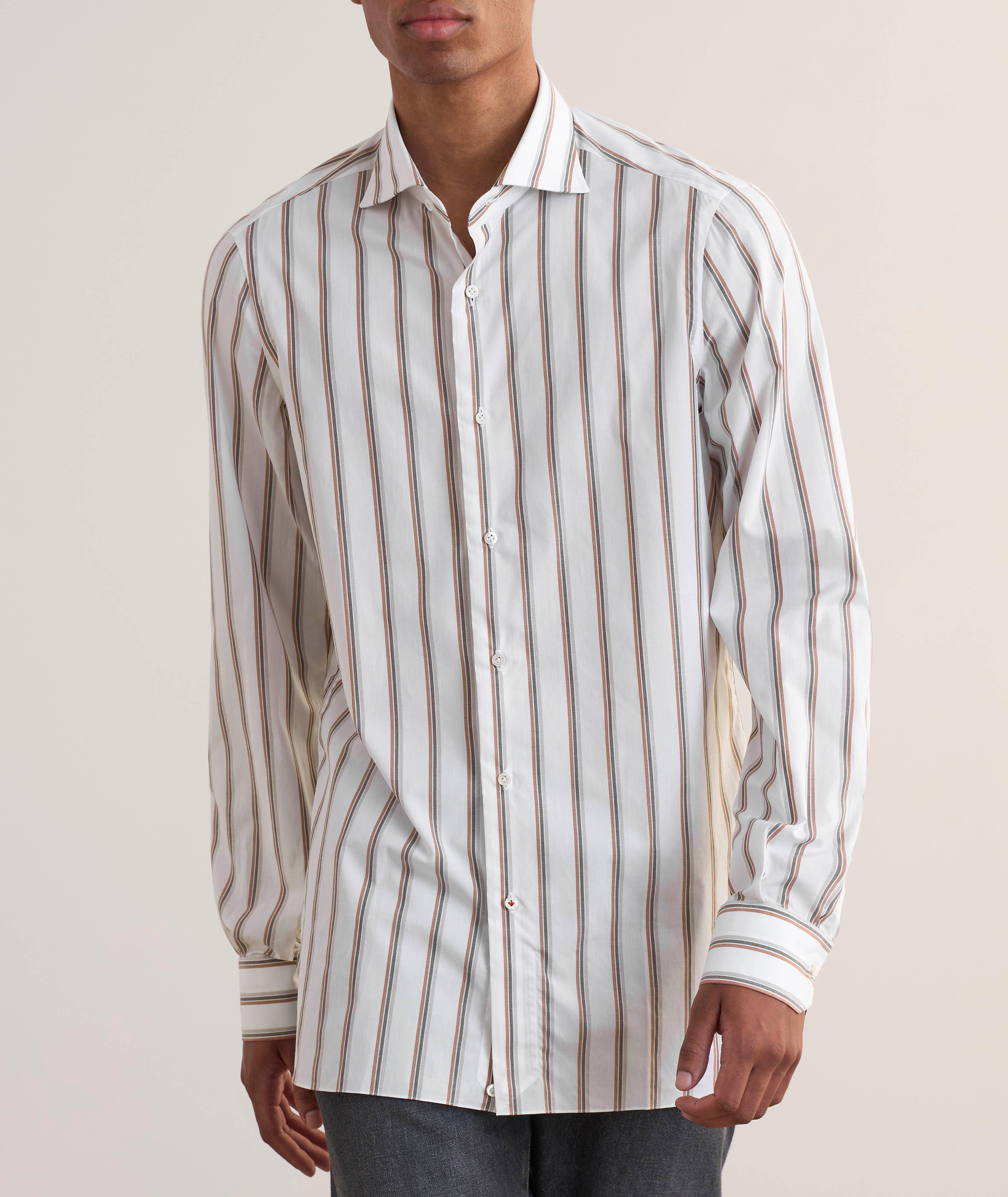Chemise habillée en coton à rayures image 1