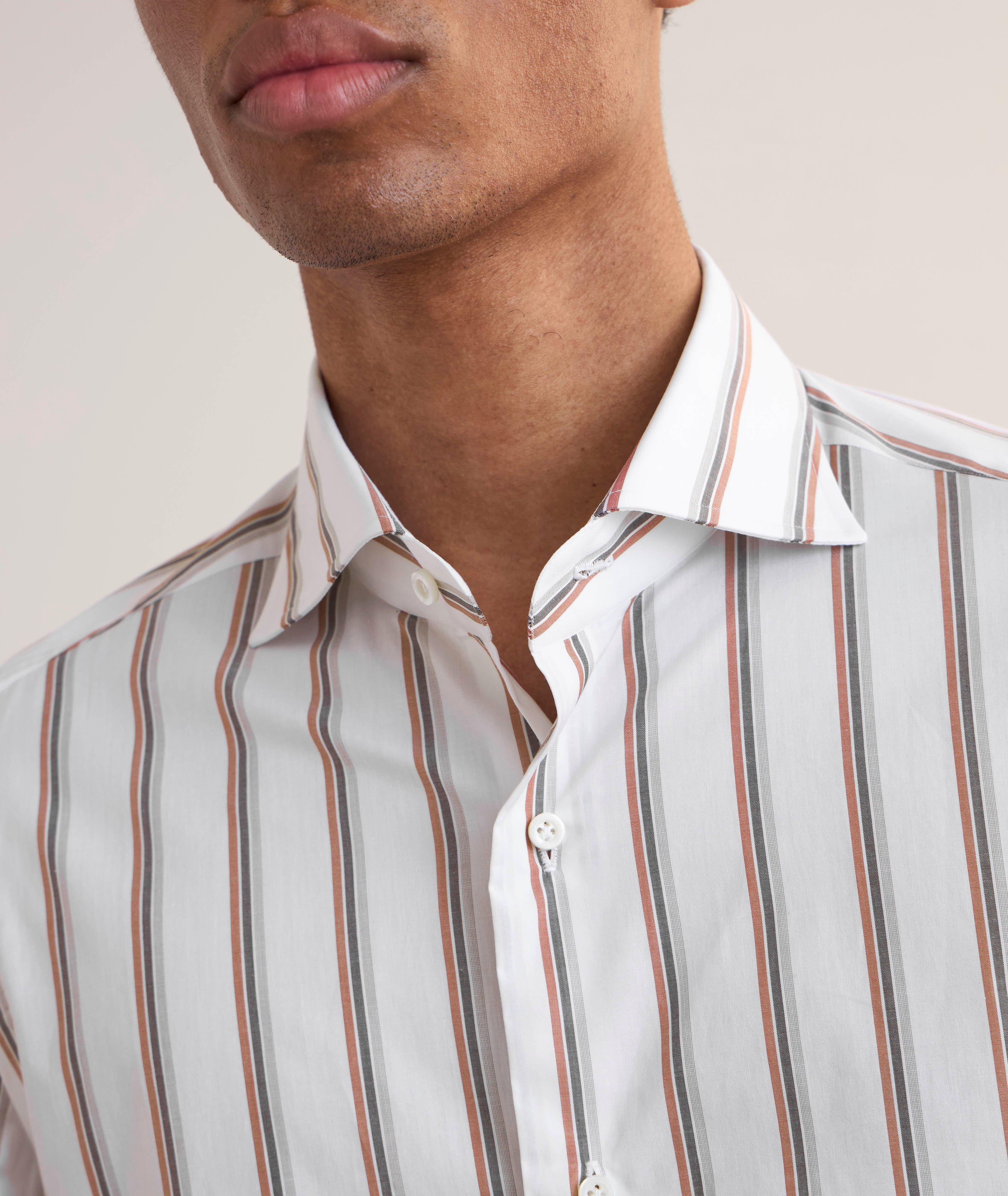 Chemise habillée en coton à rayures image 3