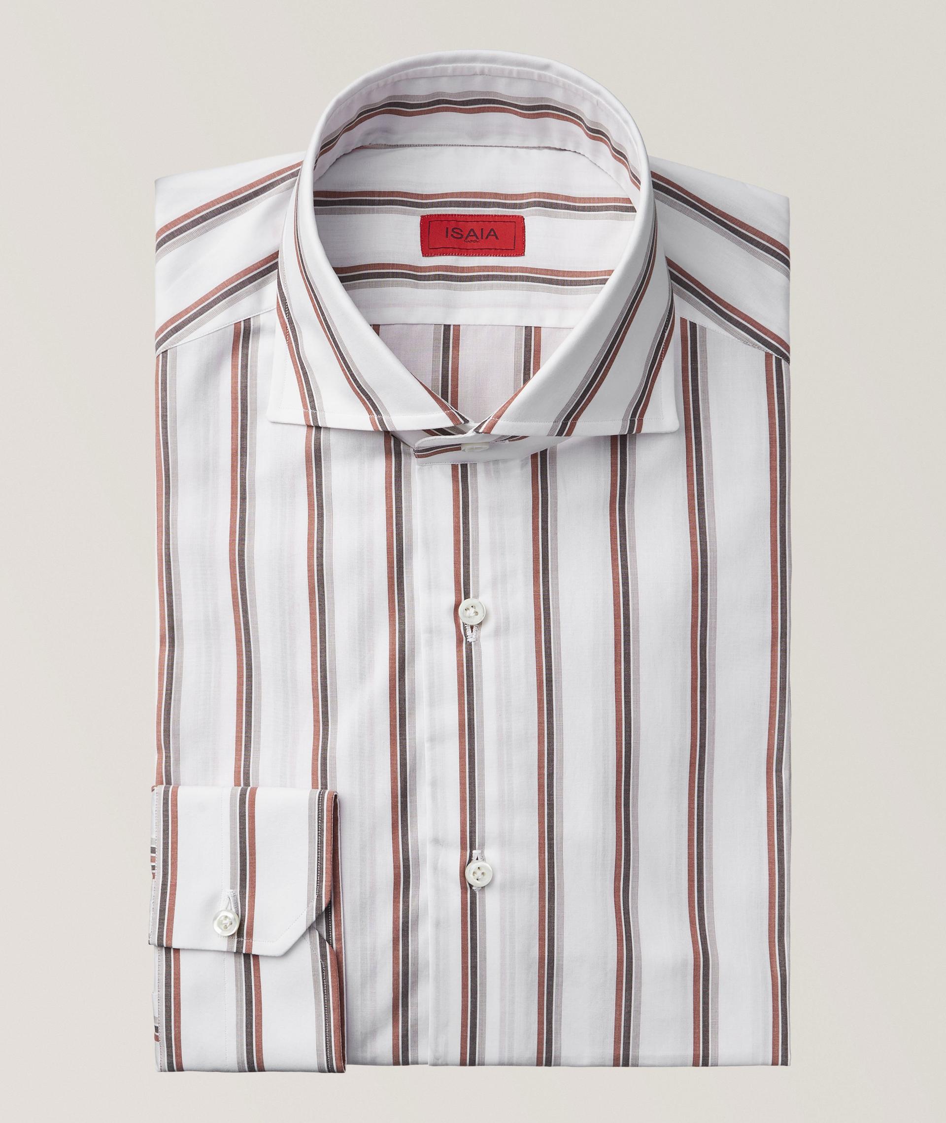 Multi-Stripe Cotton Dress Shirt image 0