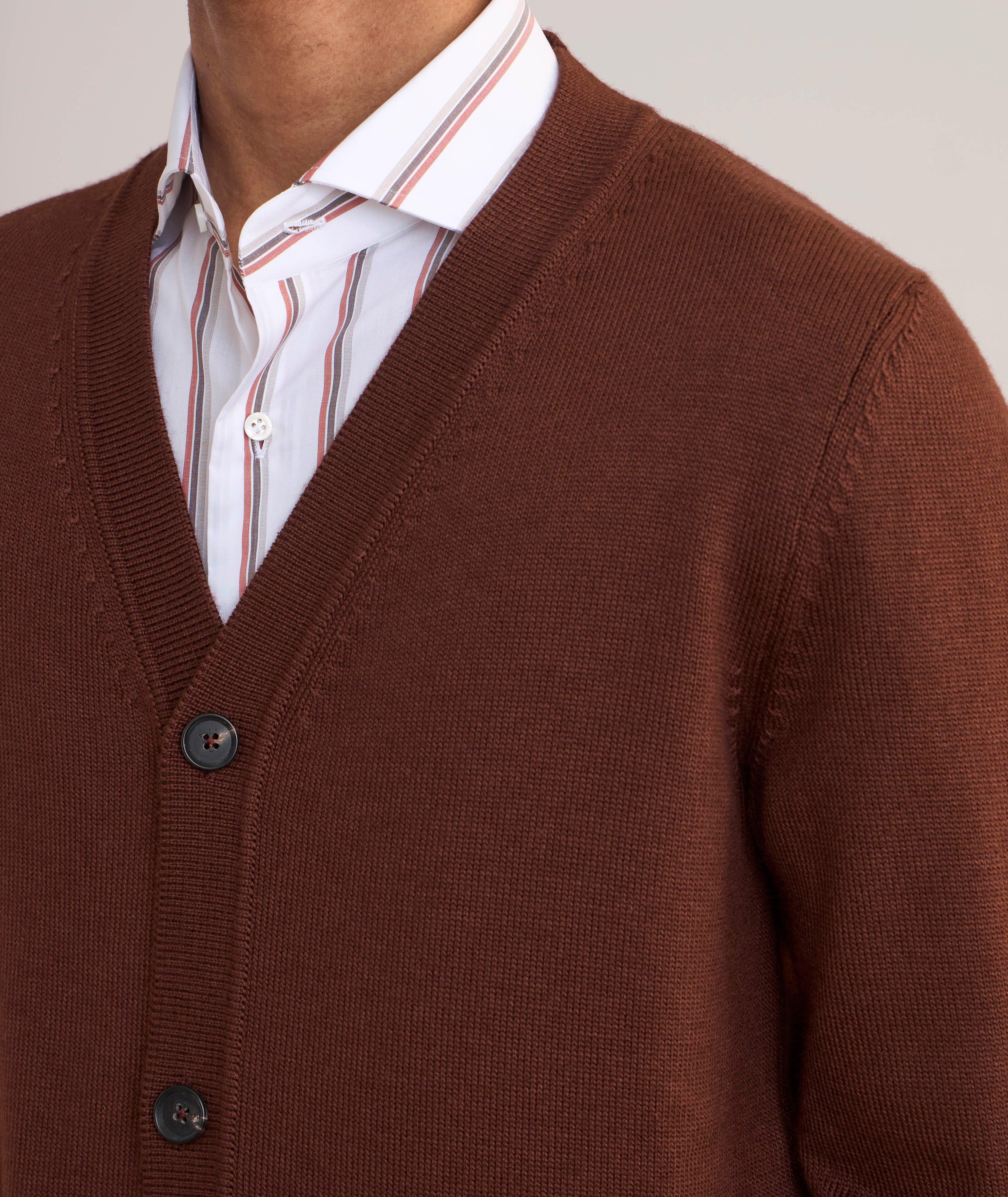 Cardigan en tricot de laine et de soie image 3