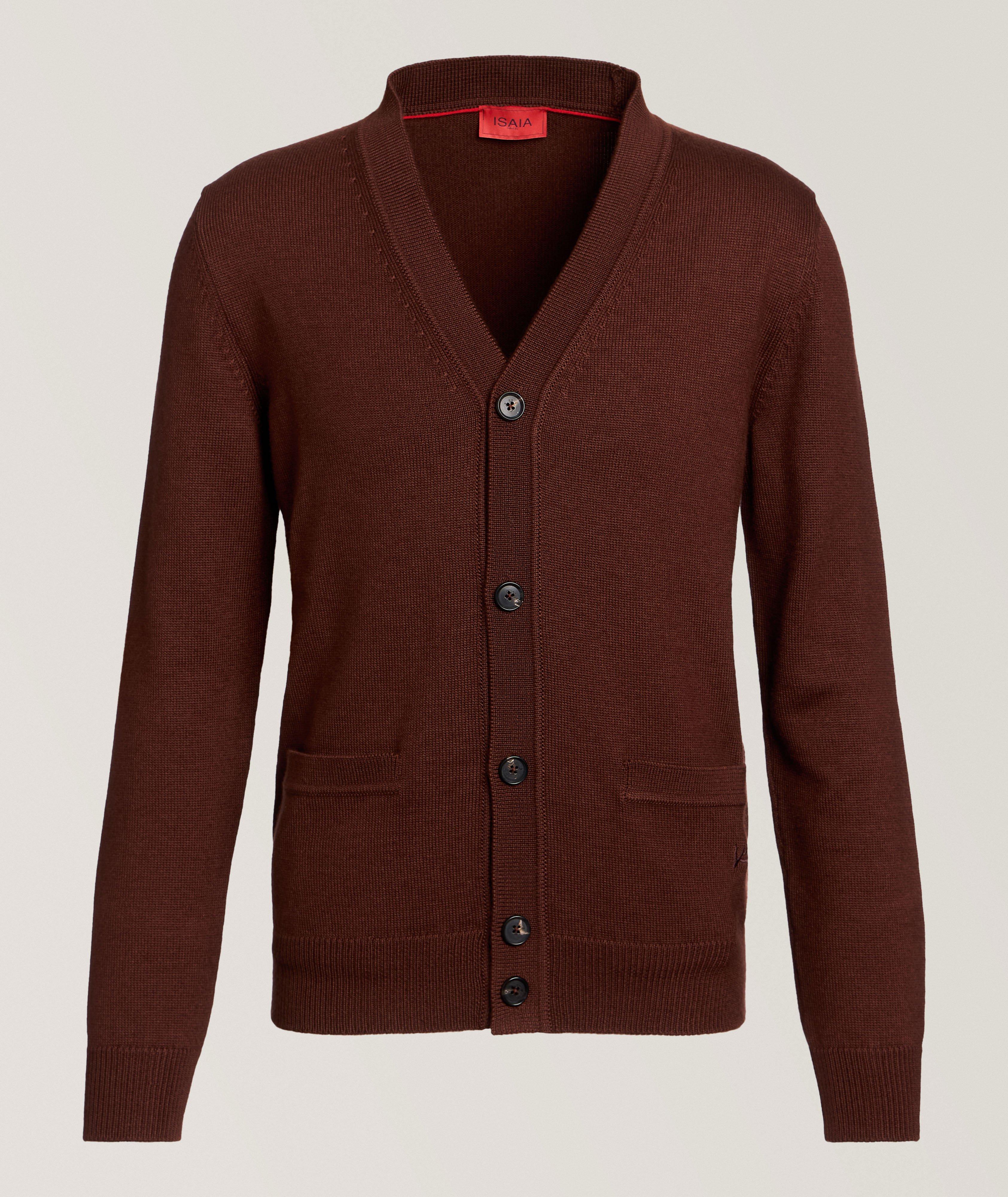 Cardigan en tricot de laine et de soie image 0