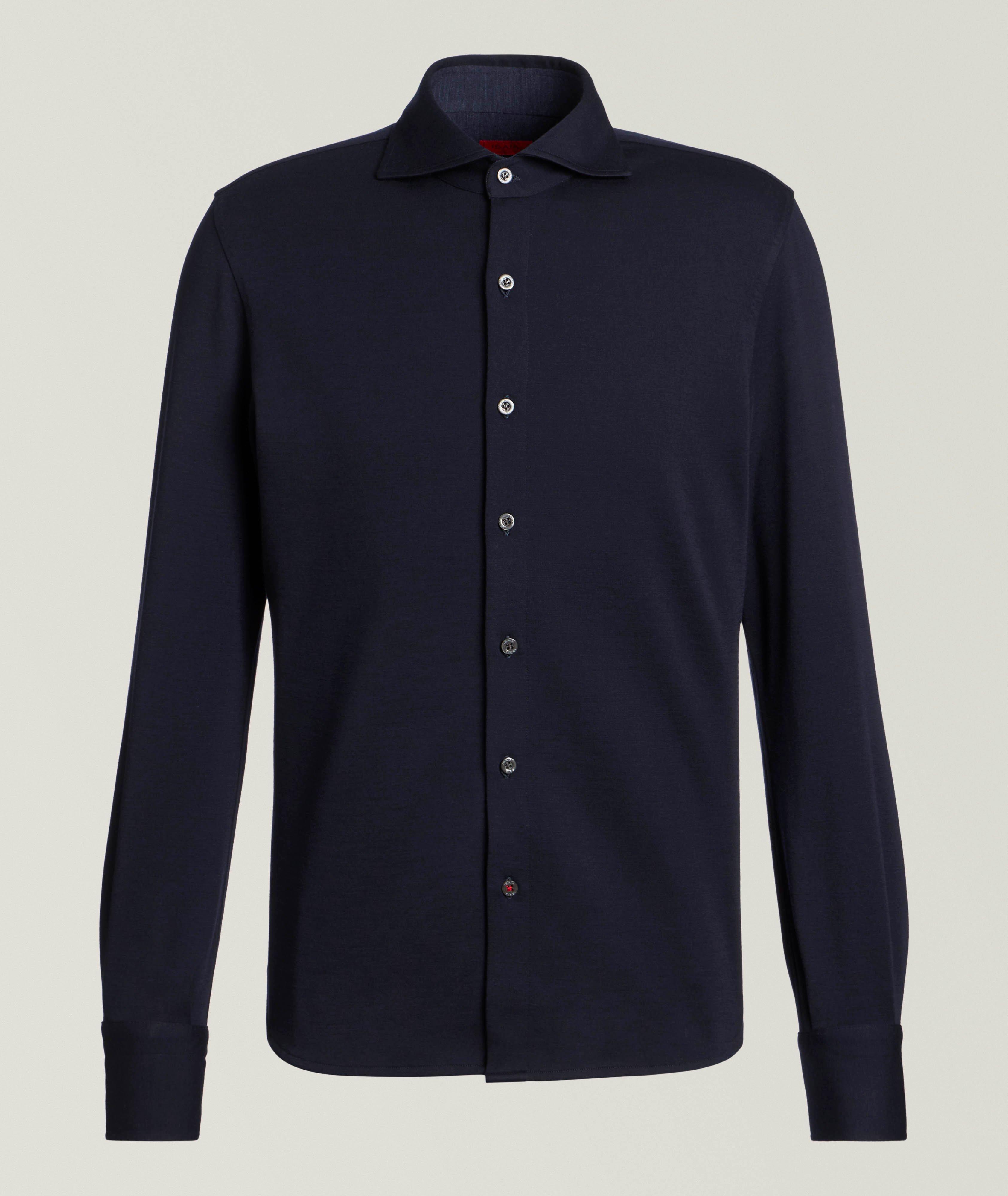 Isaia Chemise en lainage double face