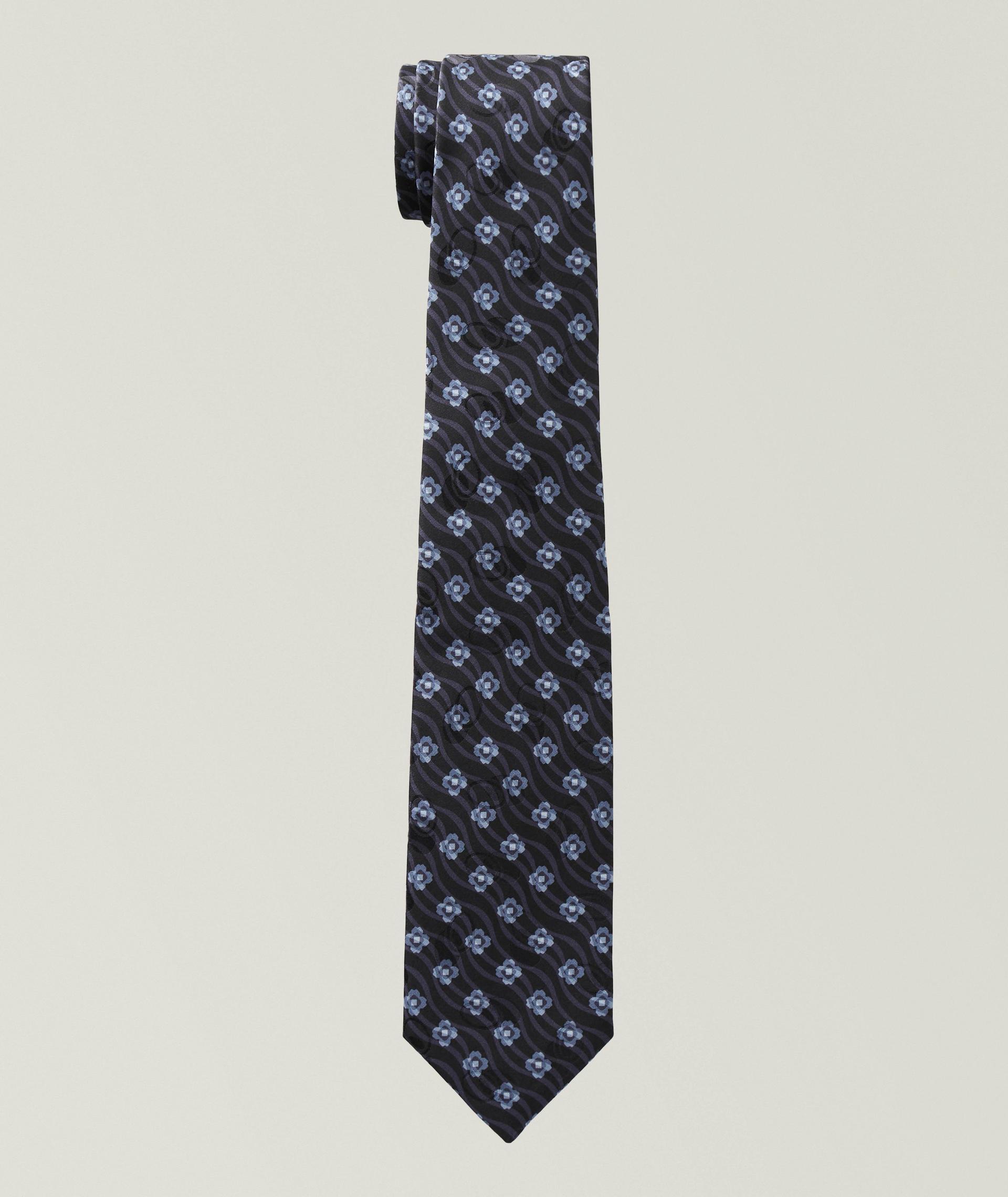 Floral-Print Silk Tie image 0