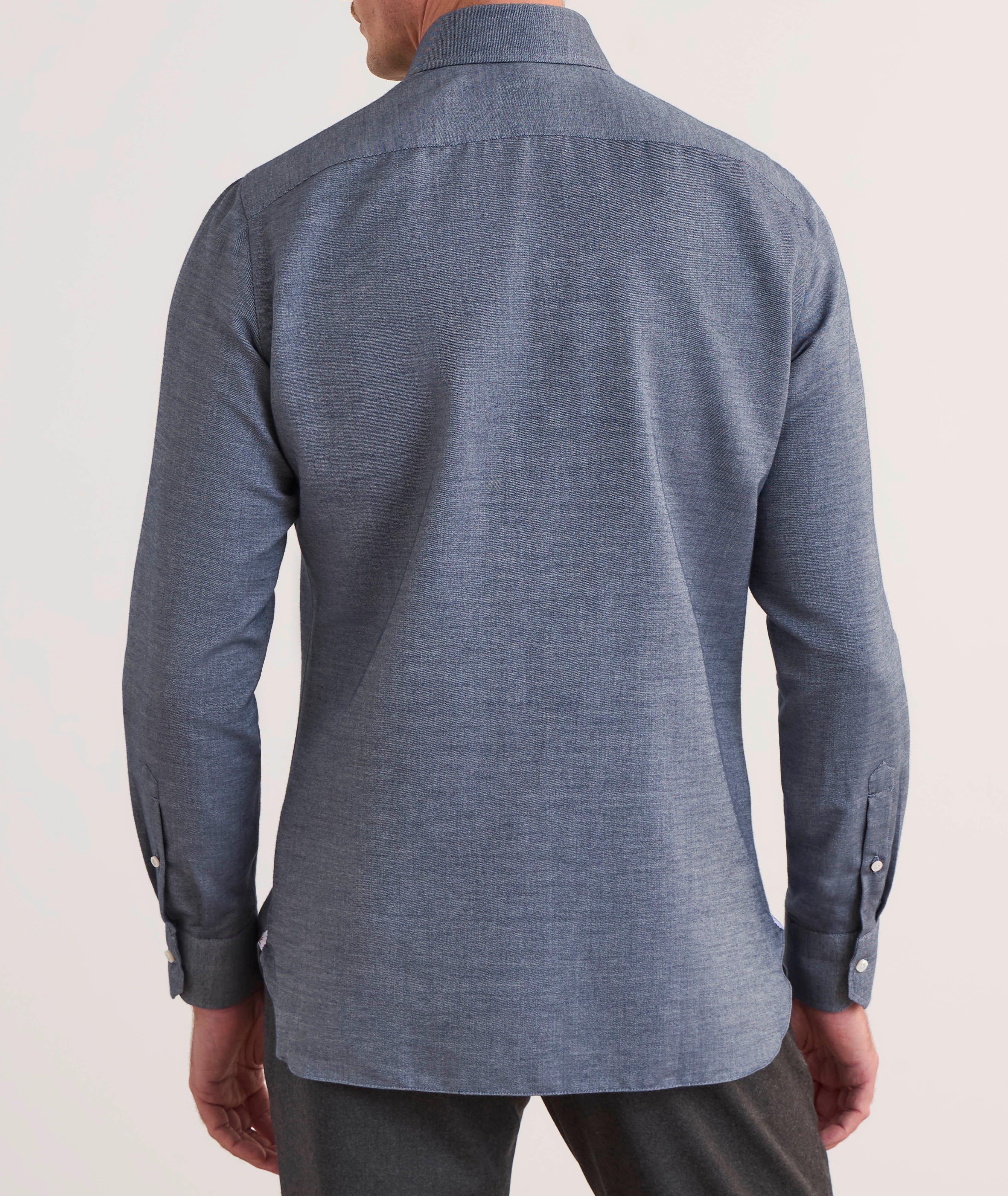 Brushed Cotton-Silk Dress Shirt image 2